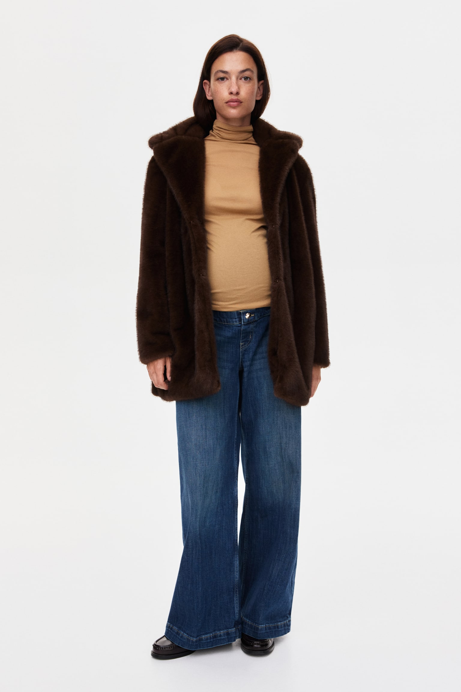 MAMA Wide Leg Jeans - Ciemnoniebieski denim/Jasnoniebieski denim - 2