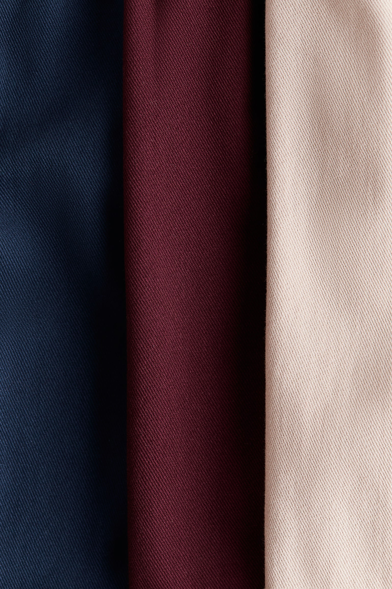 Детские брюки H&M 3-Pack Cotton Twill, цвет: Тёмно-синий / Красный — фото 2