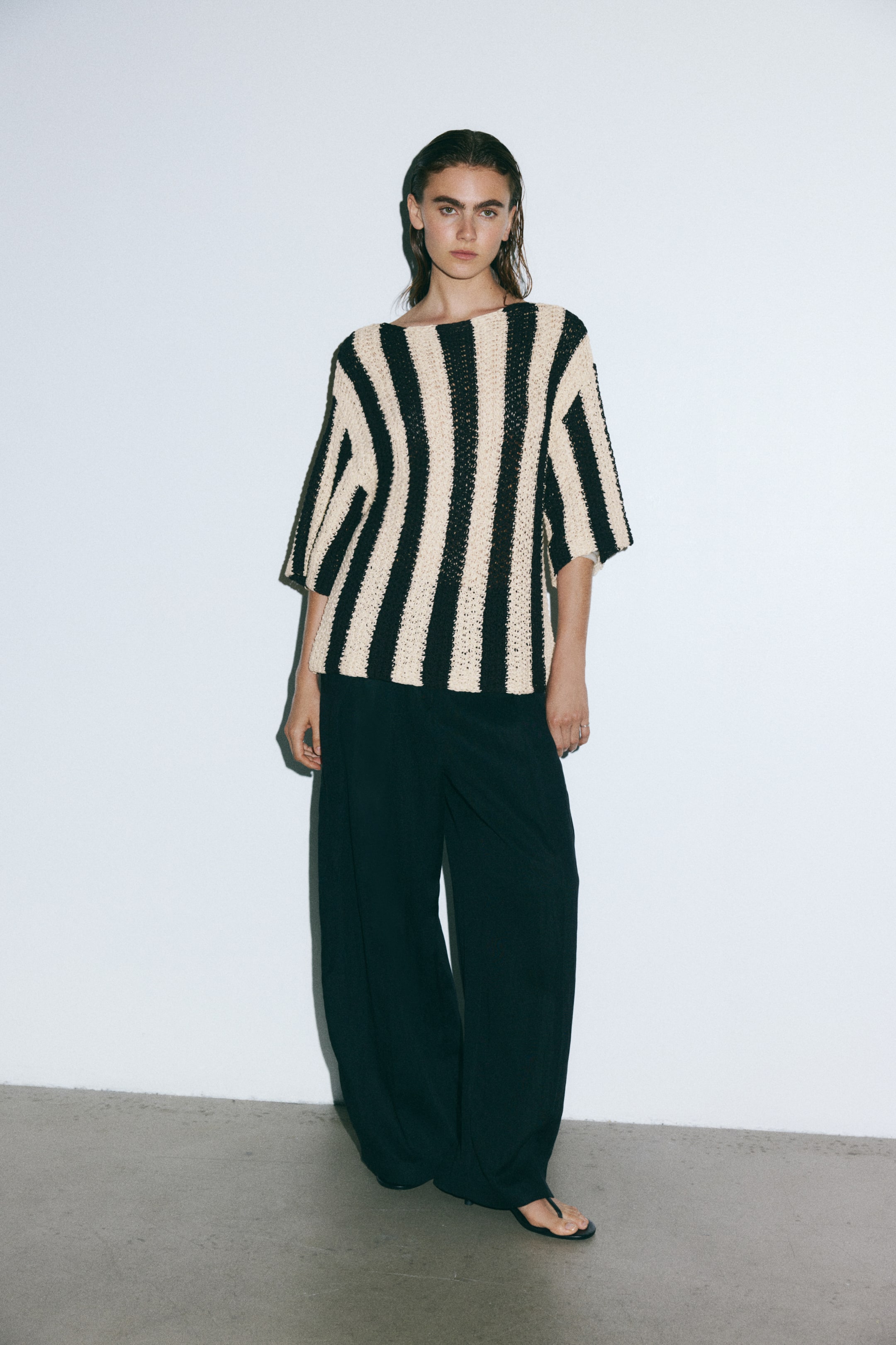 Knit Boat-Neck Top