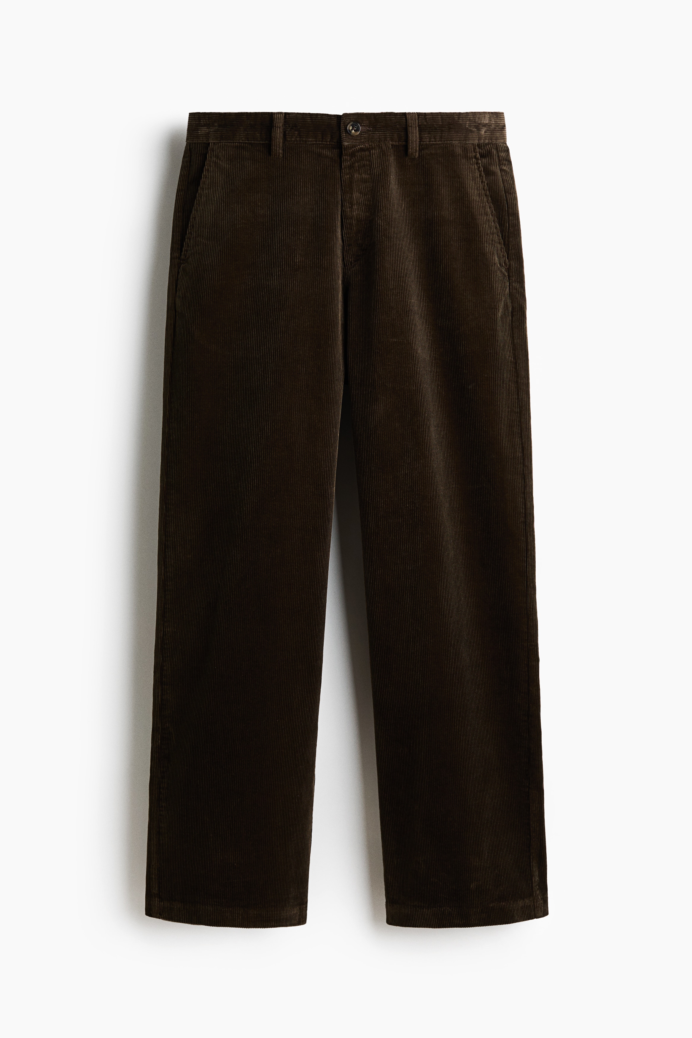 Relaxed Fit Corduroy trousers - Dark khaki green/Light beige/Dark brown