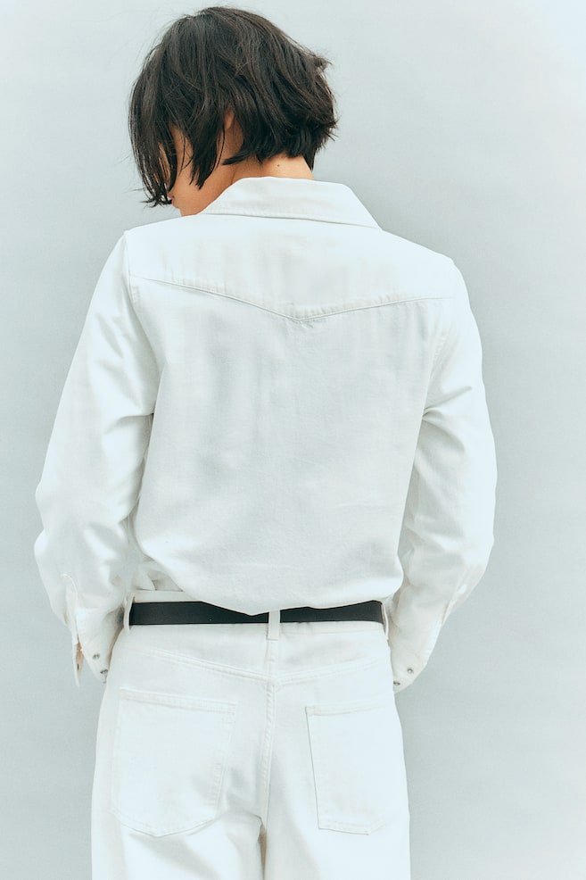 Denim shirt - White - 3