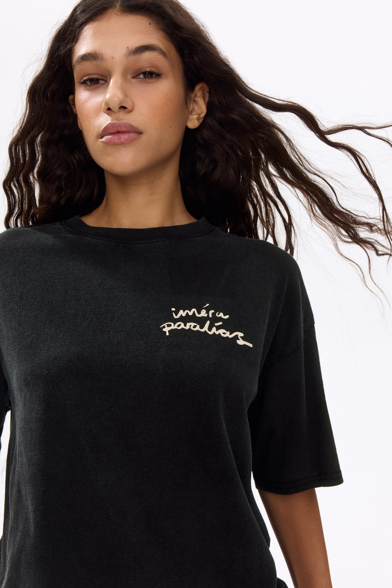 Oversized T-Shirt with Printed Motif - image 3