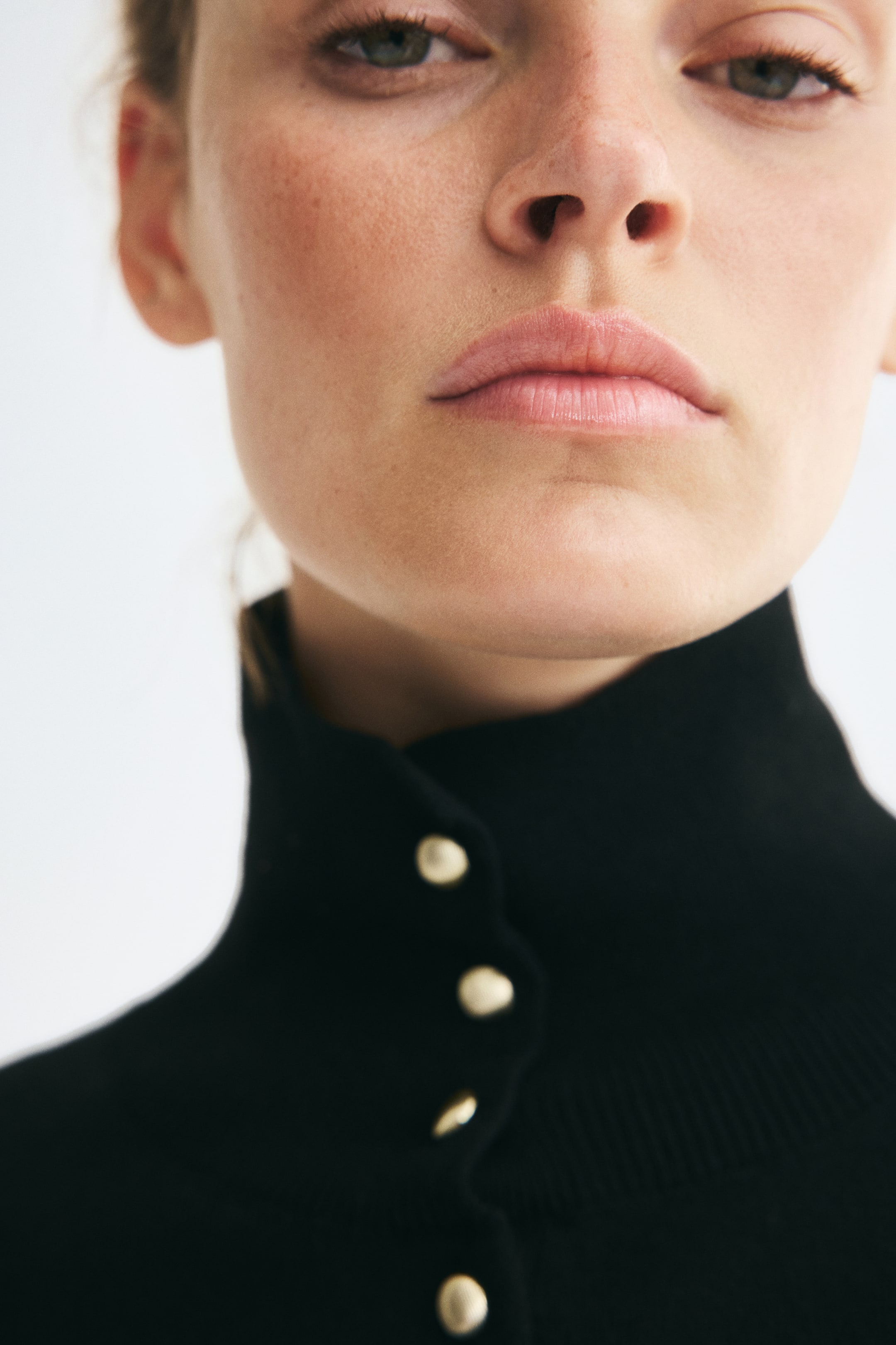 Fine-Knit Mock Turtleneck Sweater