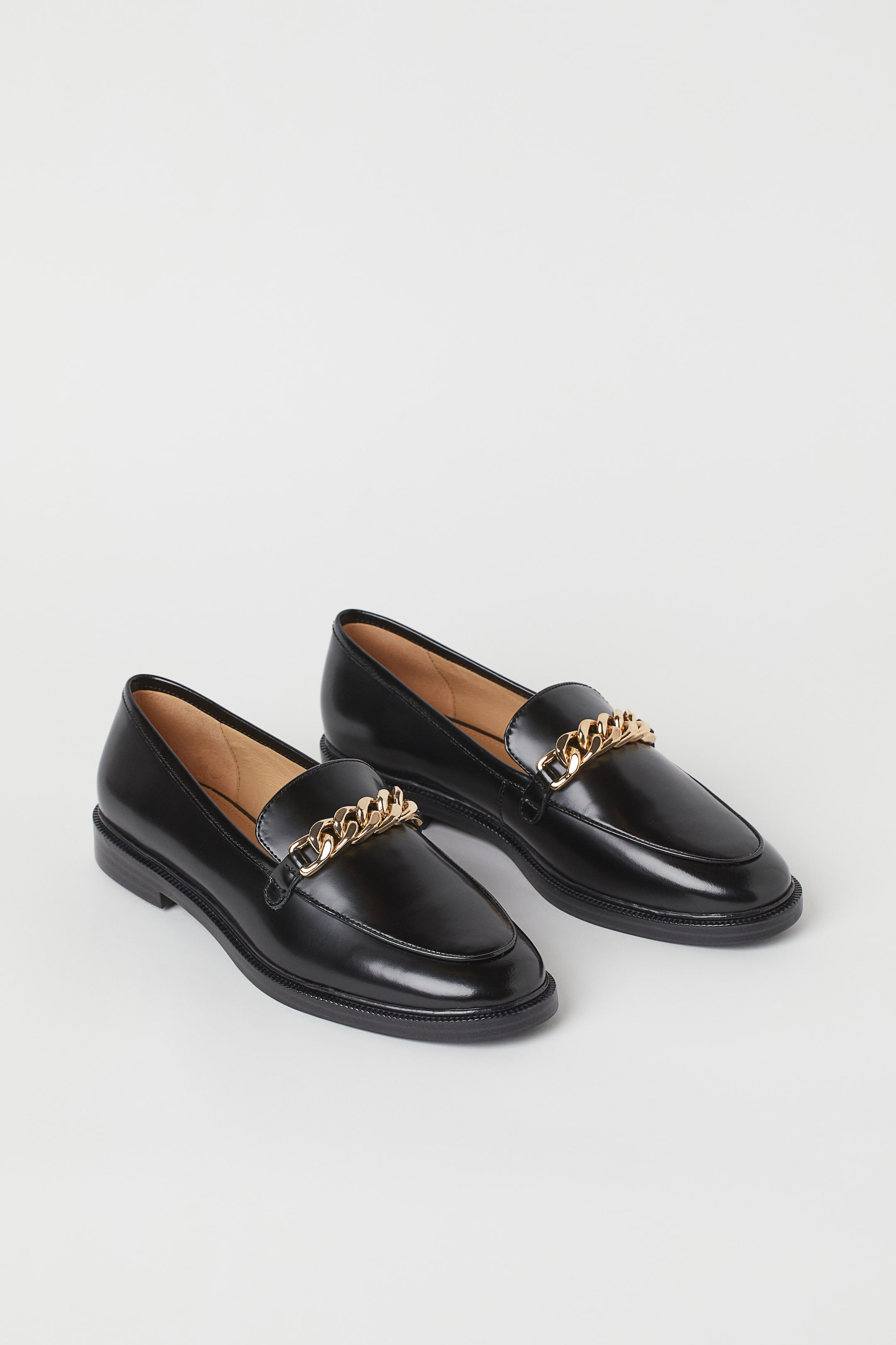 Leather loafers - Low heel - Black - Ladies | H&M GB