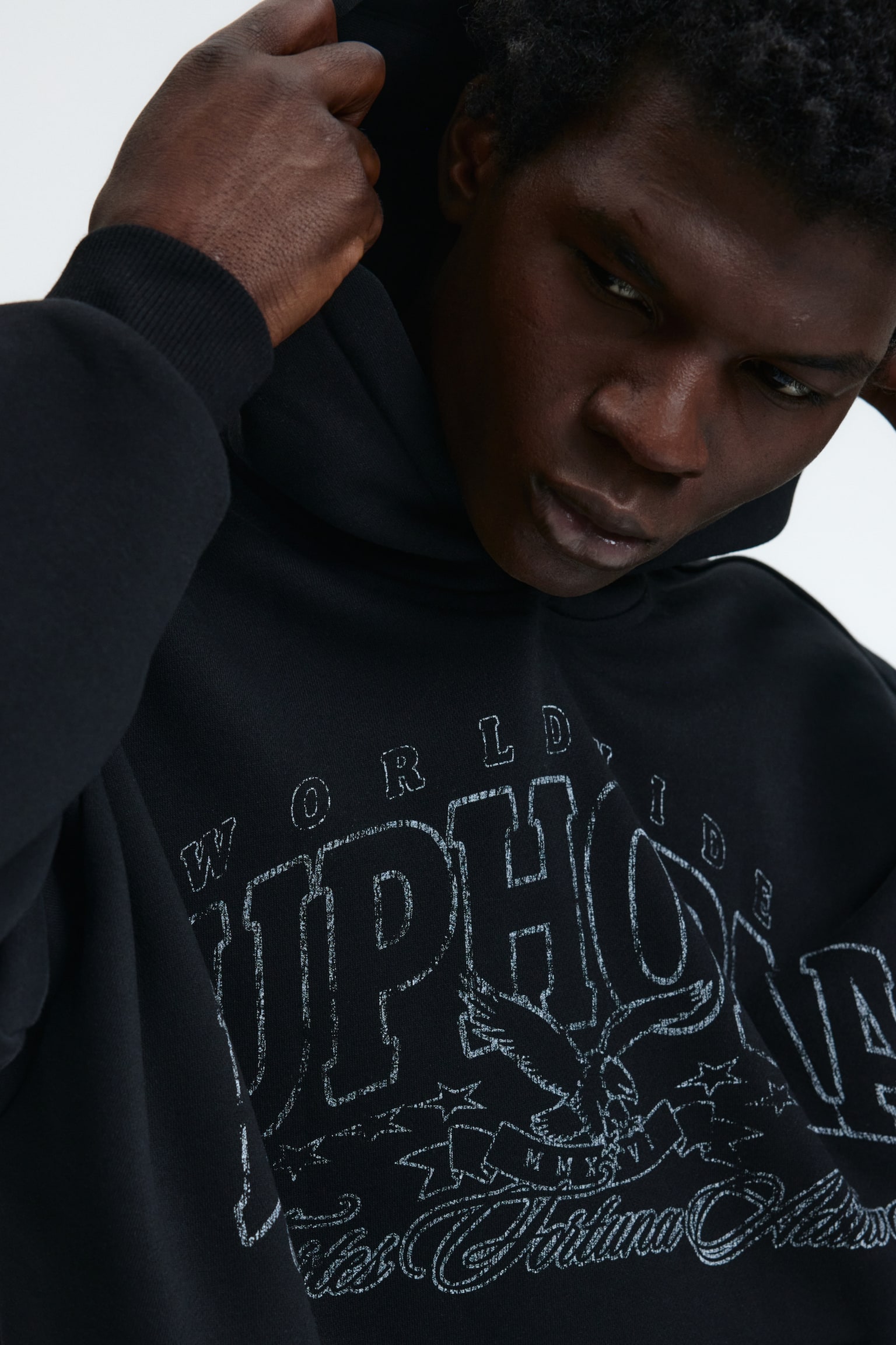 Loose Fit Hoodie - Black/Euphoria/Grey marl/Euphoria - 6