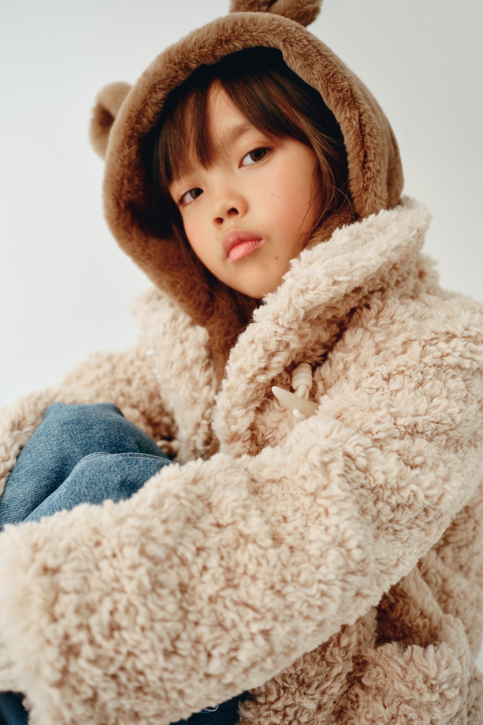 Детская куртка H&M Fluffy, цвет: Светлый бежевый — фото 3