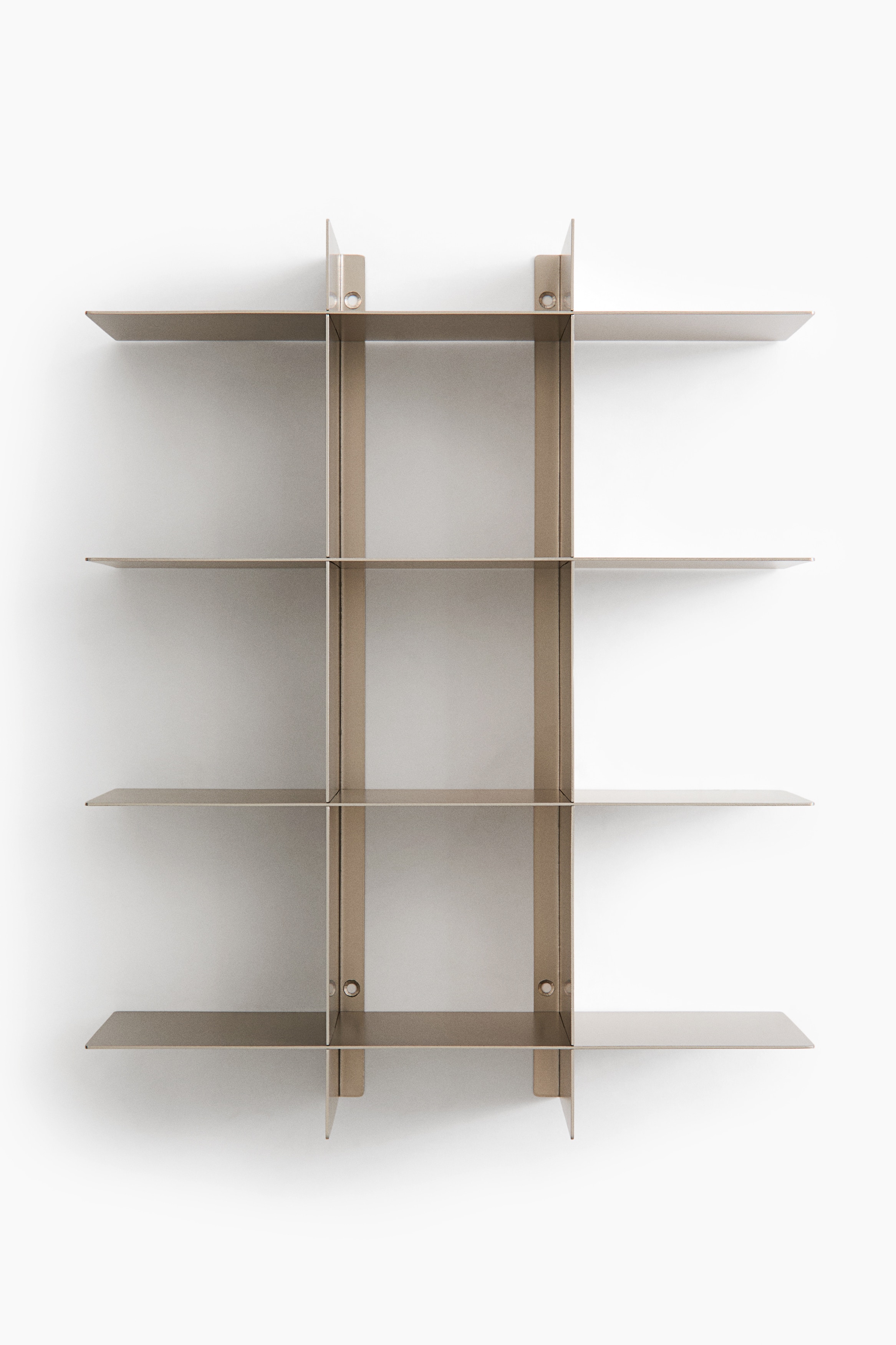 Metal wall shelf - Silver-coloured