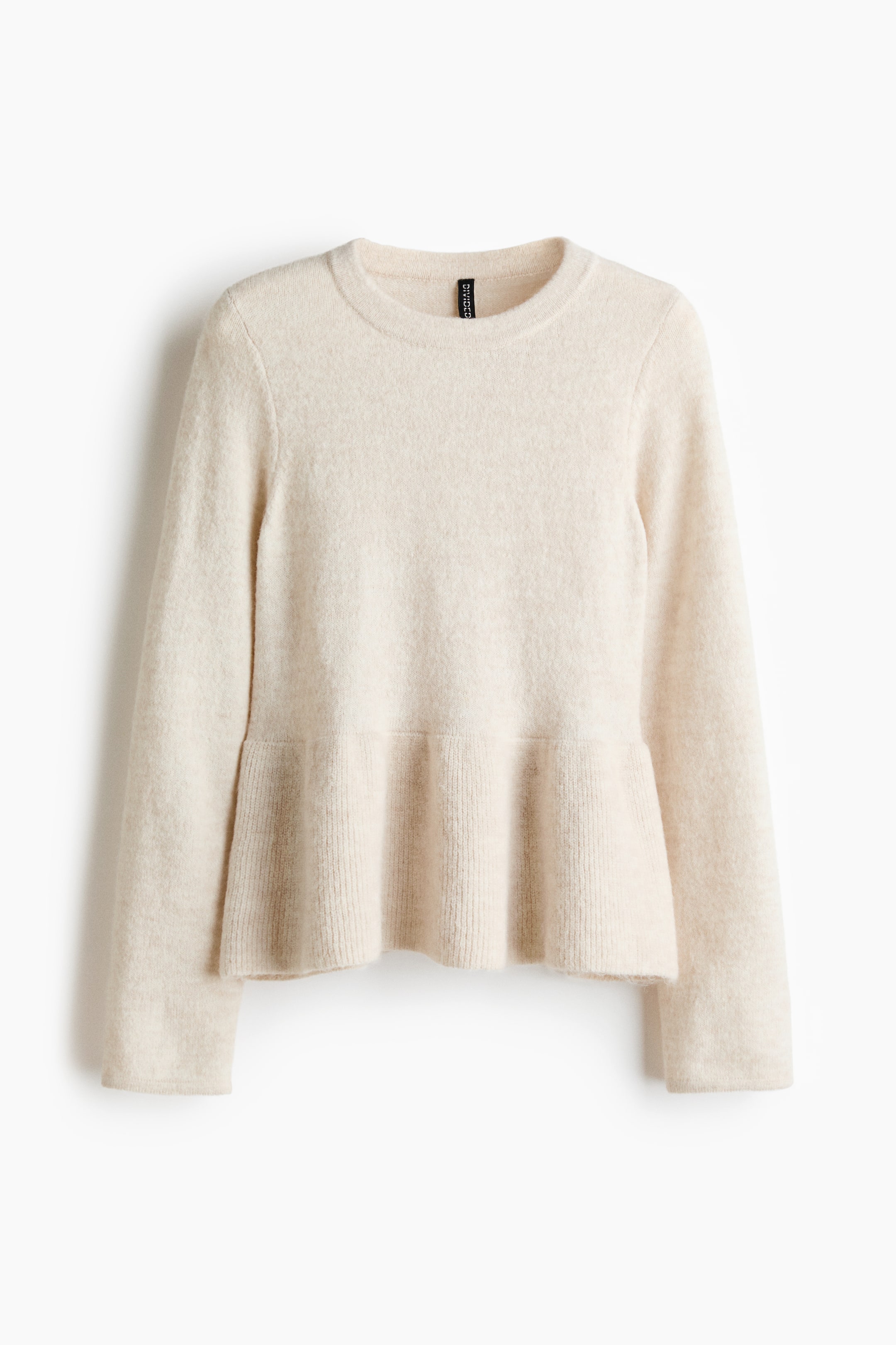 View larger image: Peplum jumper - Light beige - Ladies | H&M CA 5