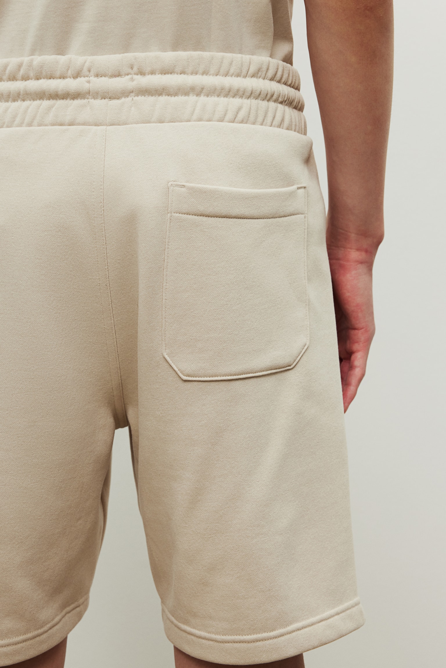 Regular Fit Sweatshorts - Light beige/Black/Dark greige - 5