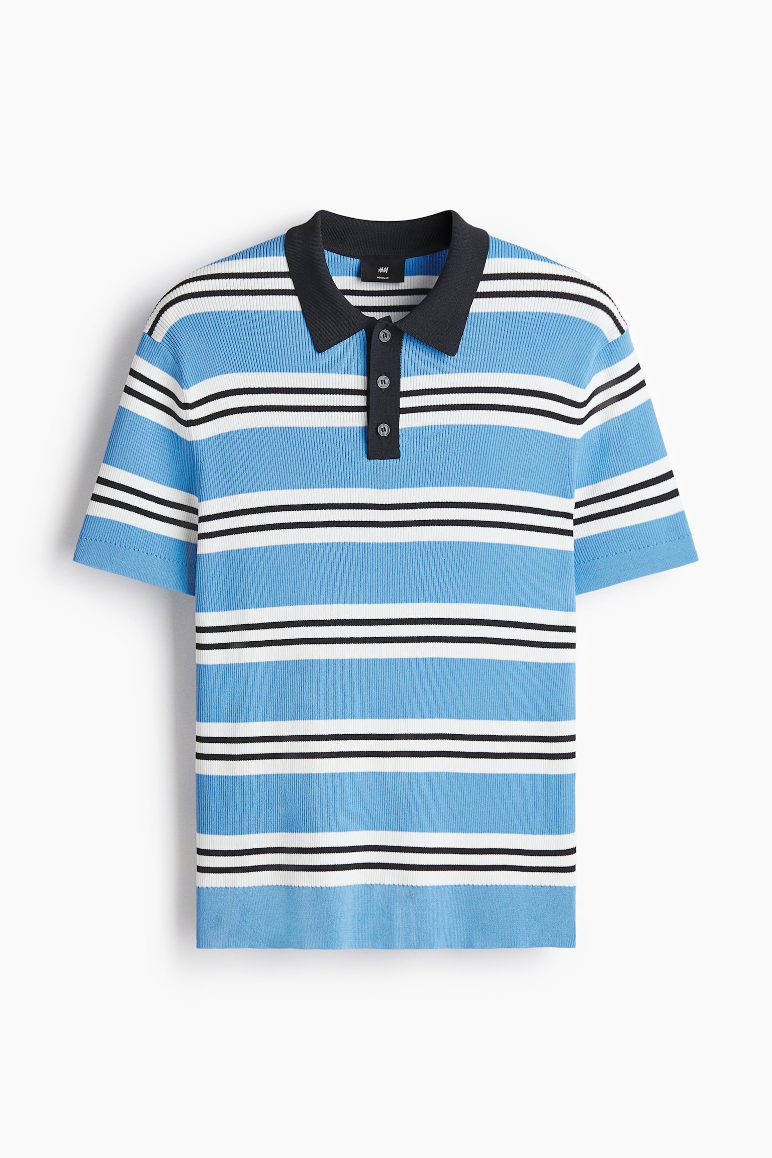 Regular Fit Polo shirt - Blue/Striped/Green/Striped - 2