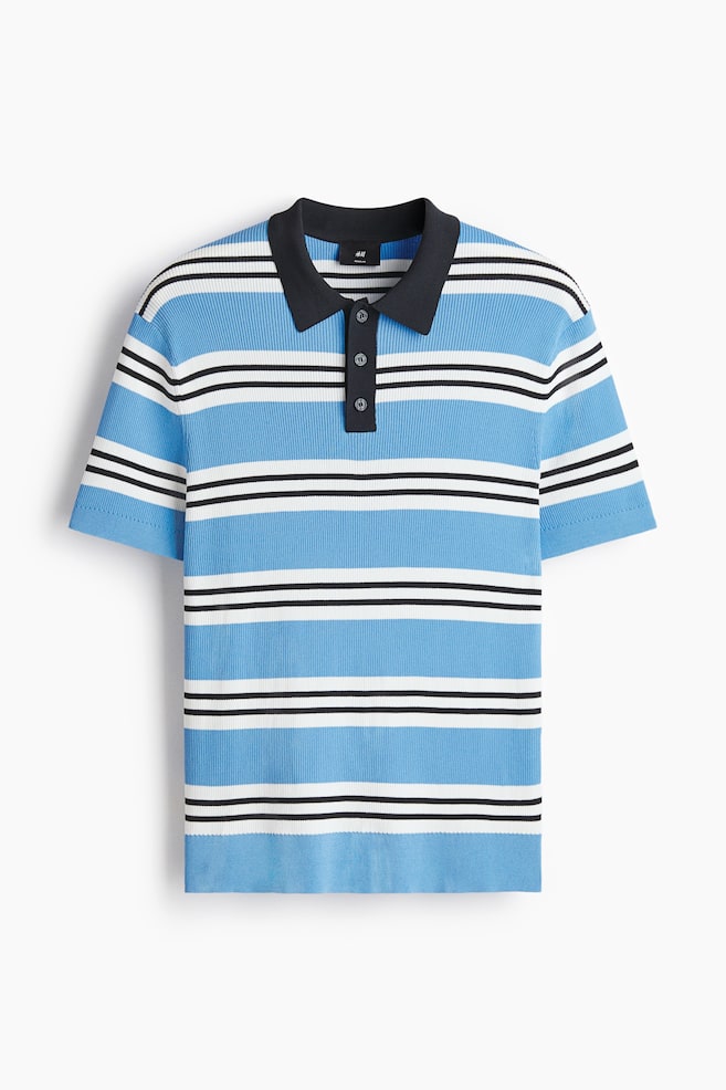 Polo Regular Fit - Blu/righe/Verde/righe - 1