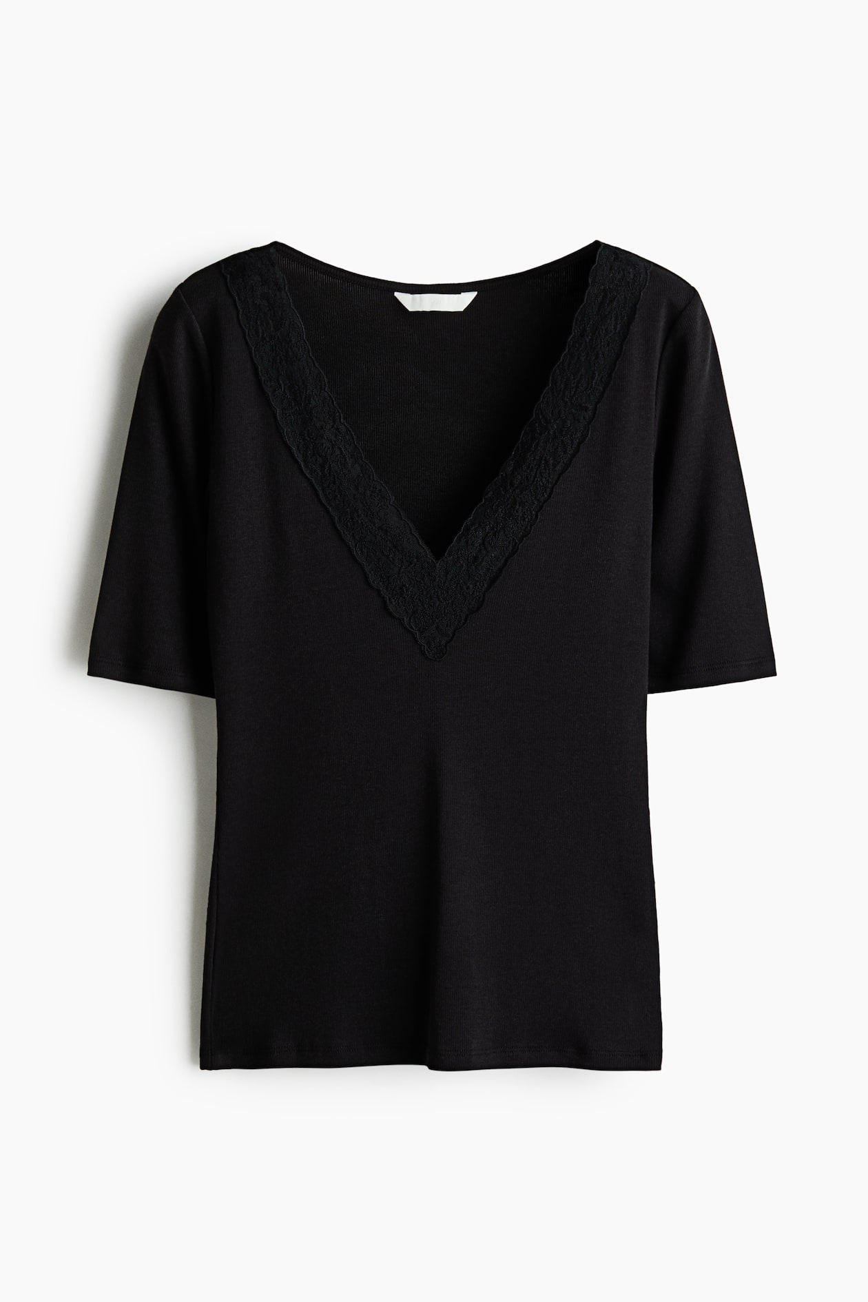 Ribbed V-Neck Top