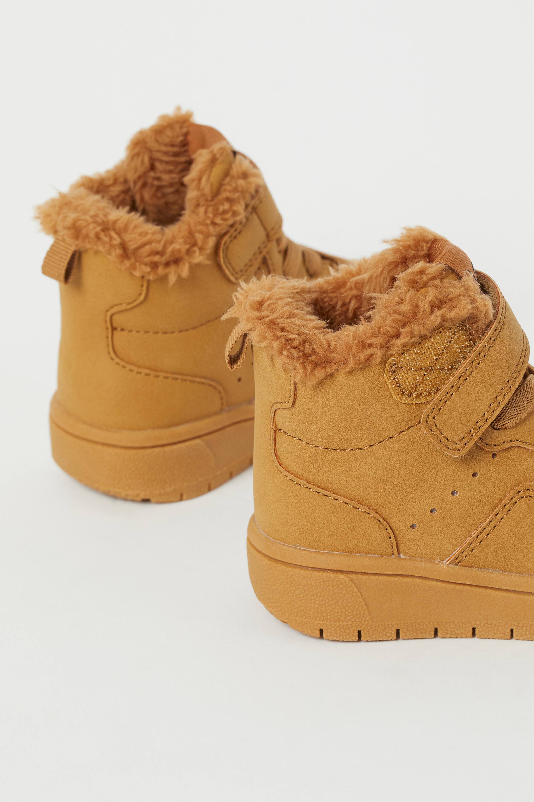 View larger image: Faux shearling-lined hi-tops - Dark yellow - Kids | H&M HK 4