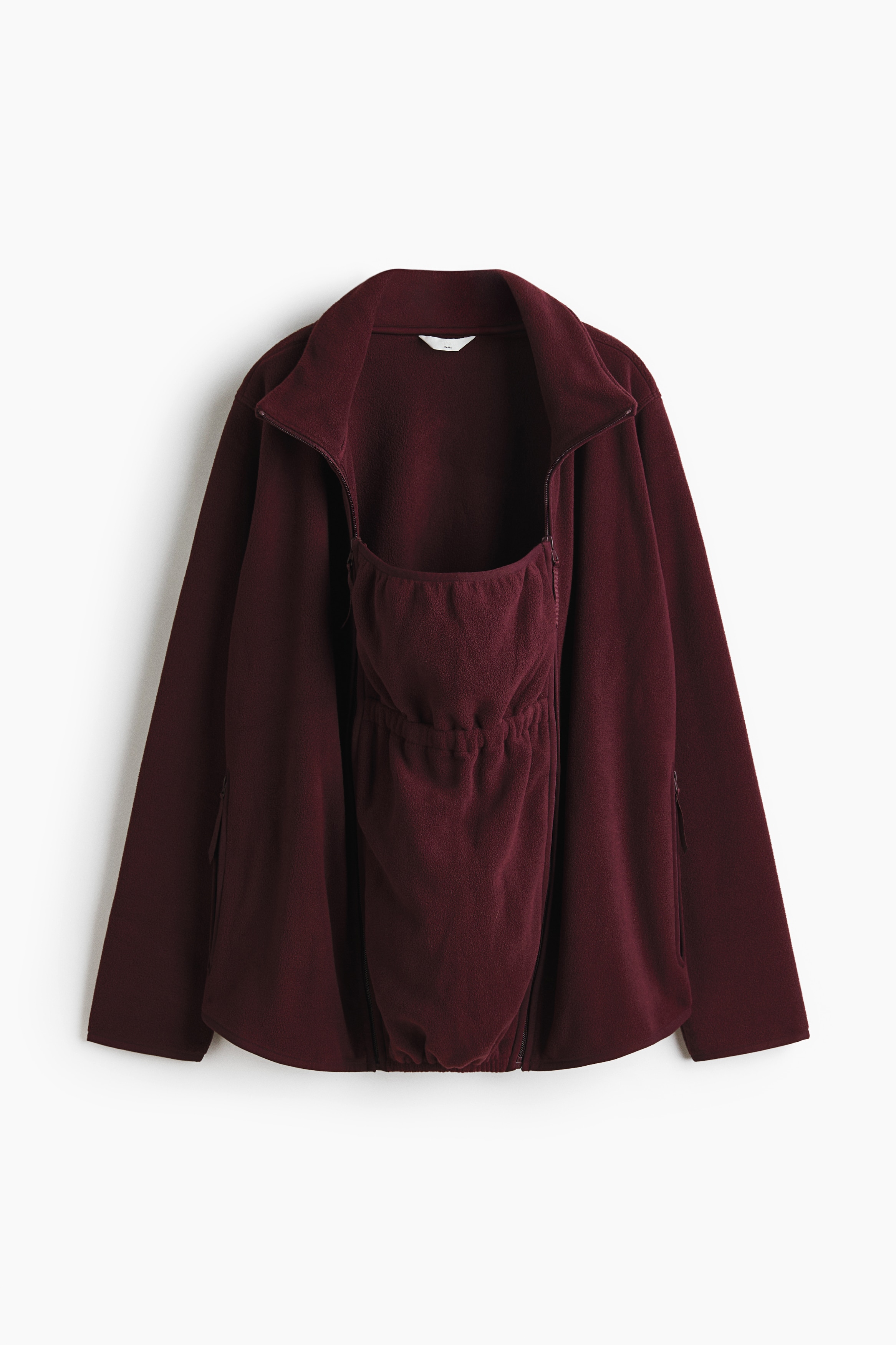 MAMA Before & After Babywearing Fleece Jacket - Burgundy