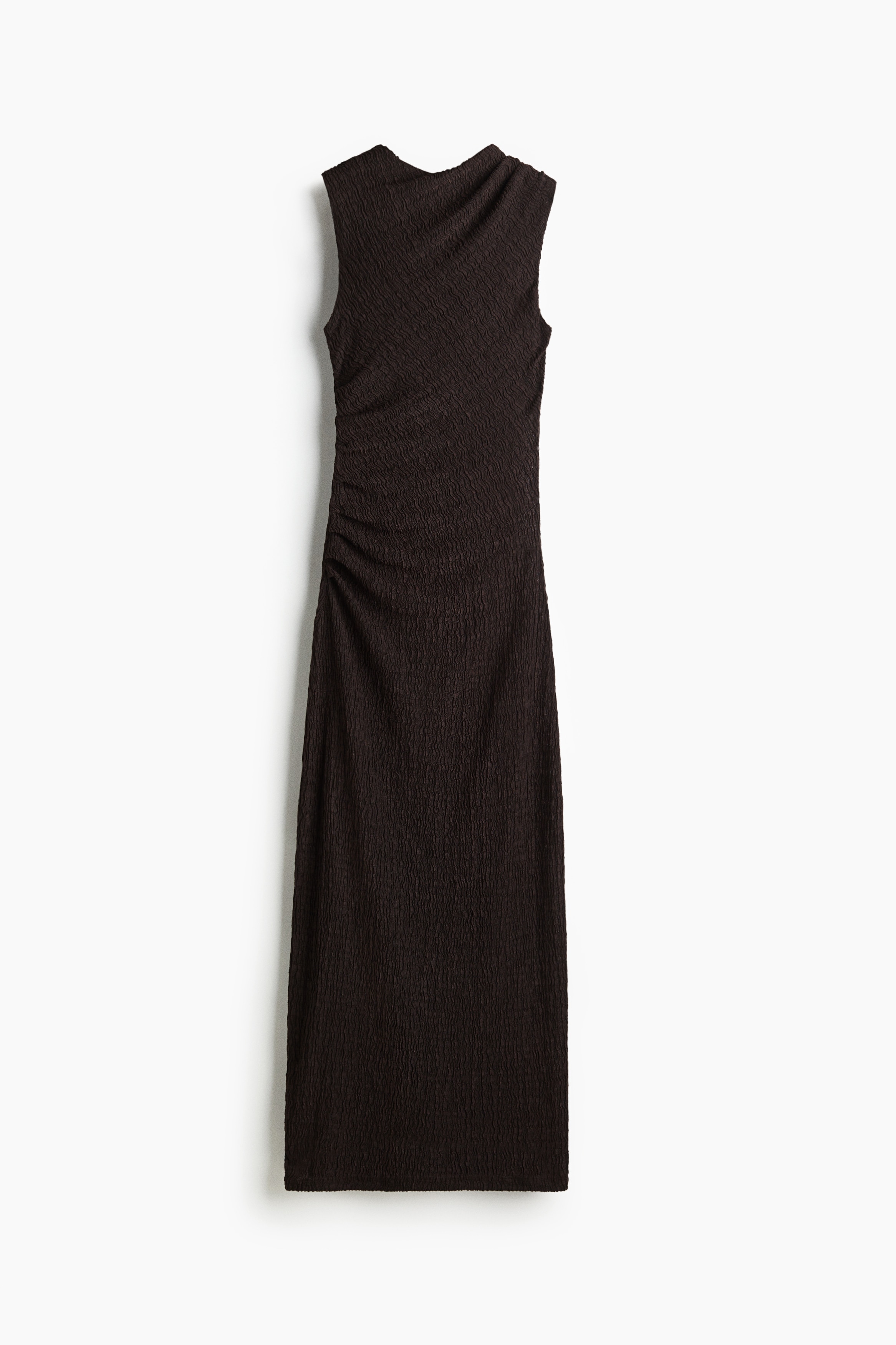 Draped maxi dress - Dark brown/Black