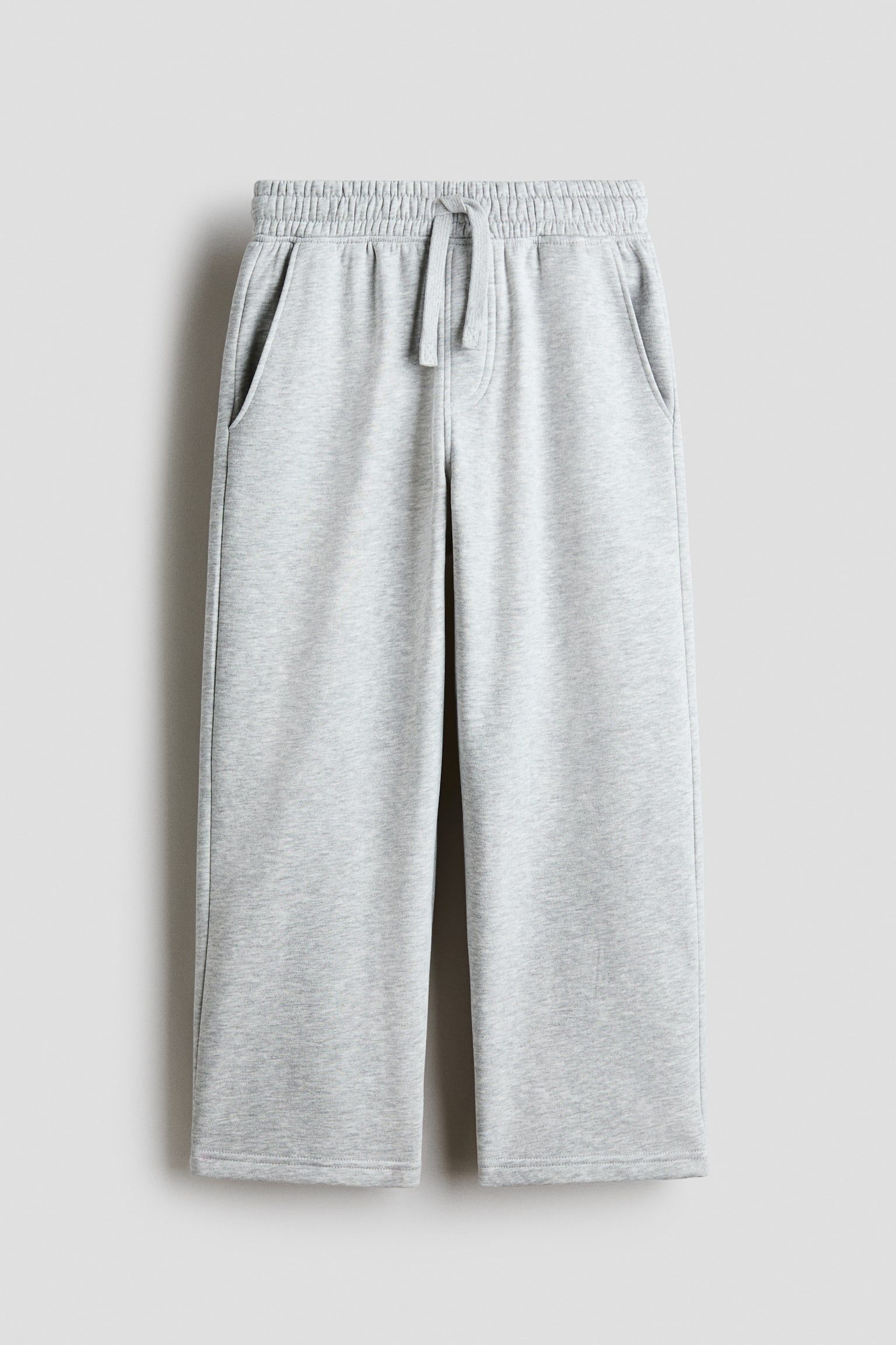 Pantalon de jogging large à l'intérieur brossé - Gris clair chiné/Noir/Gris chiné - 1