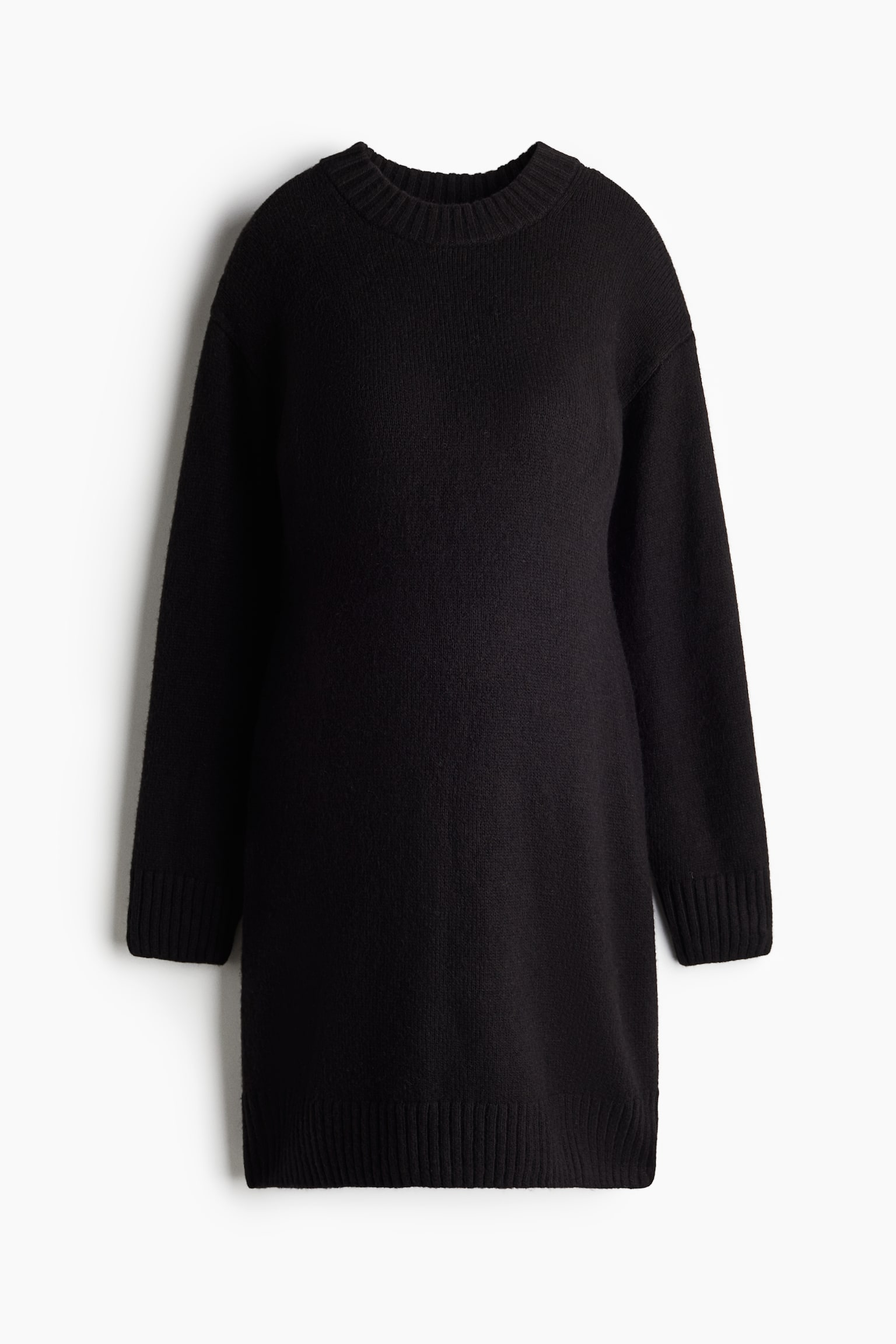 MAMA Knitted dress - Black/Cream - 1