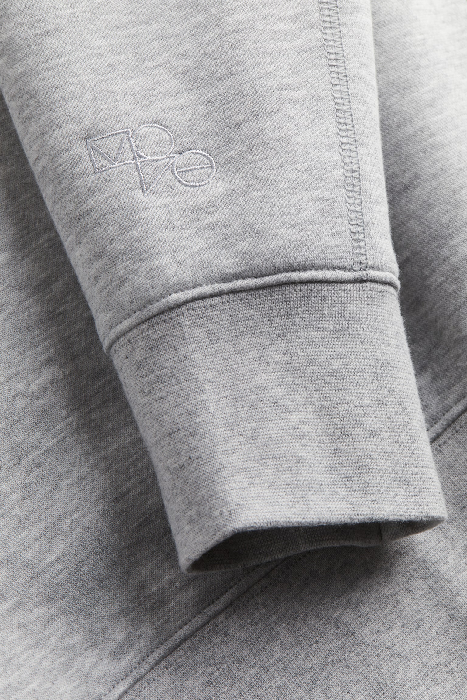 Sports sweatshirt in DryMove™ - Light grey marl/Black - 3