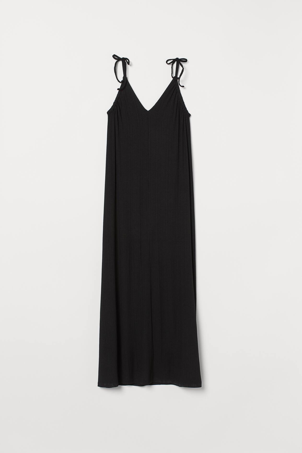 Ribbed Maxi Dress - Black - Ladies | H&M US