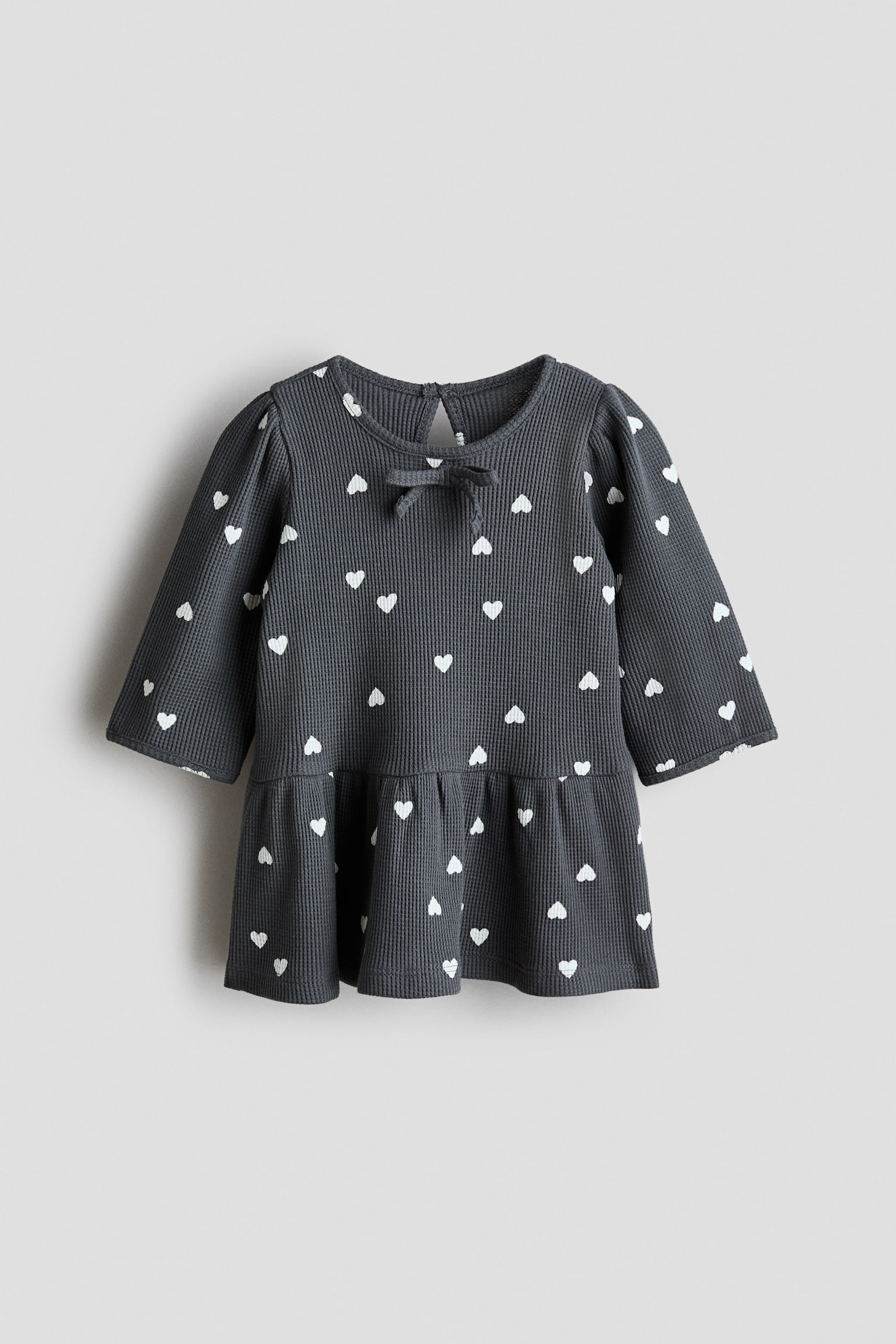 Robe imprimée en coton - Gris foncé/cœurs/Violet clair/fleuri/Beige clair/fleuri