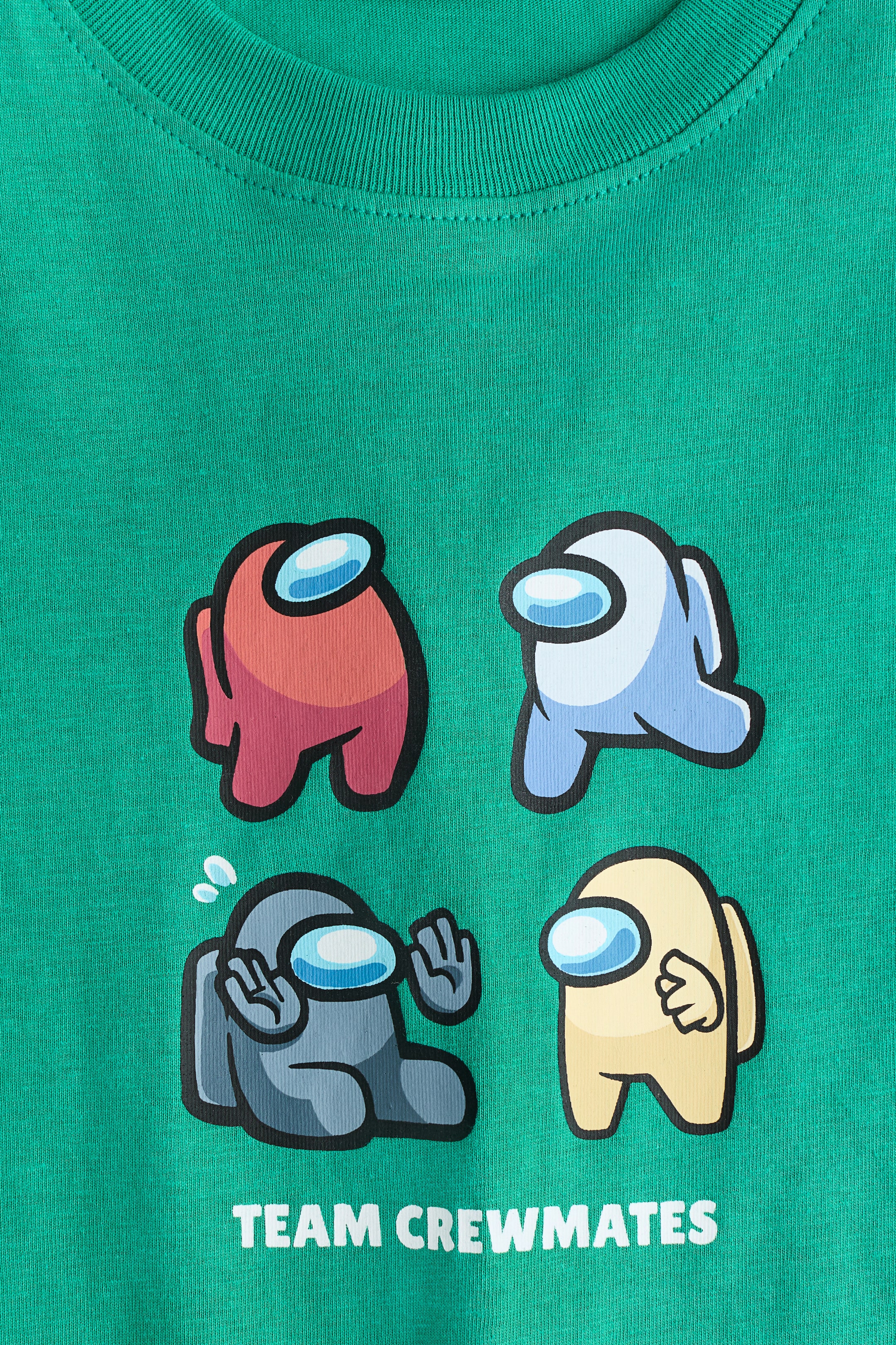 View larger image: Oversized printed T-shirt - Green/Among Us - Kids | H&M MY 2