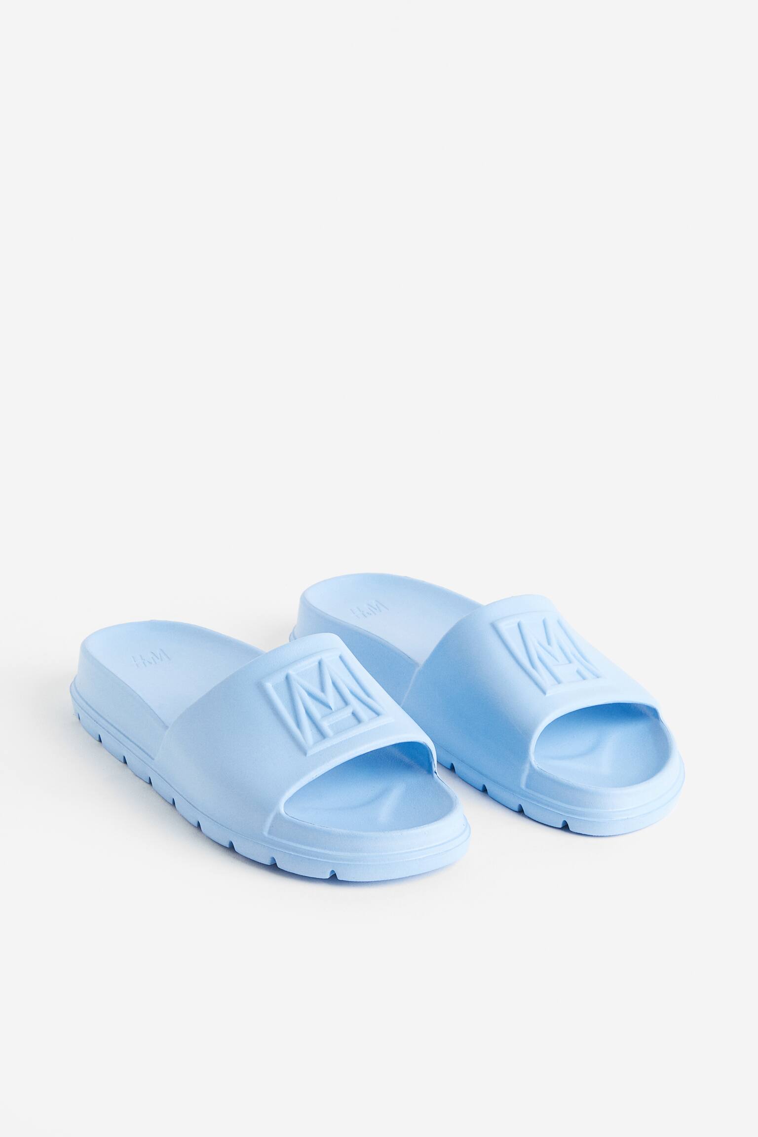 Monogram Slides - Light blue/White/Black - 2