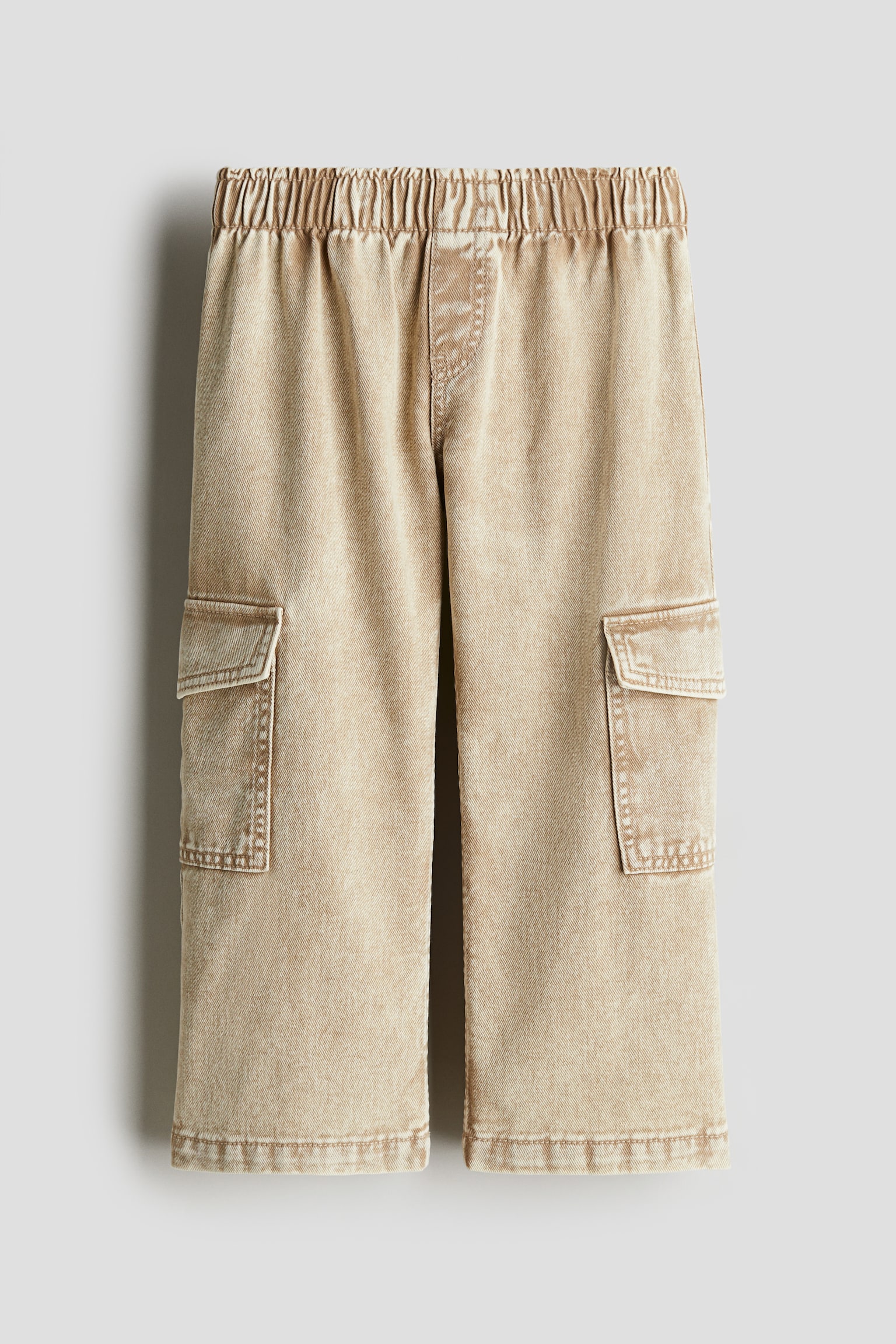 Wide-leg cargo trousers - Beige/Light grey/Light purple - 1