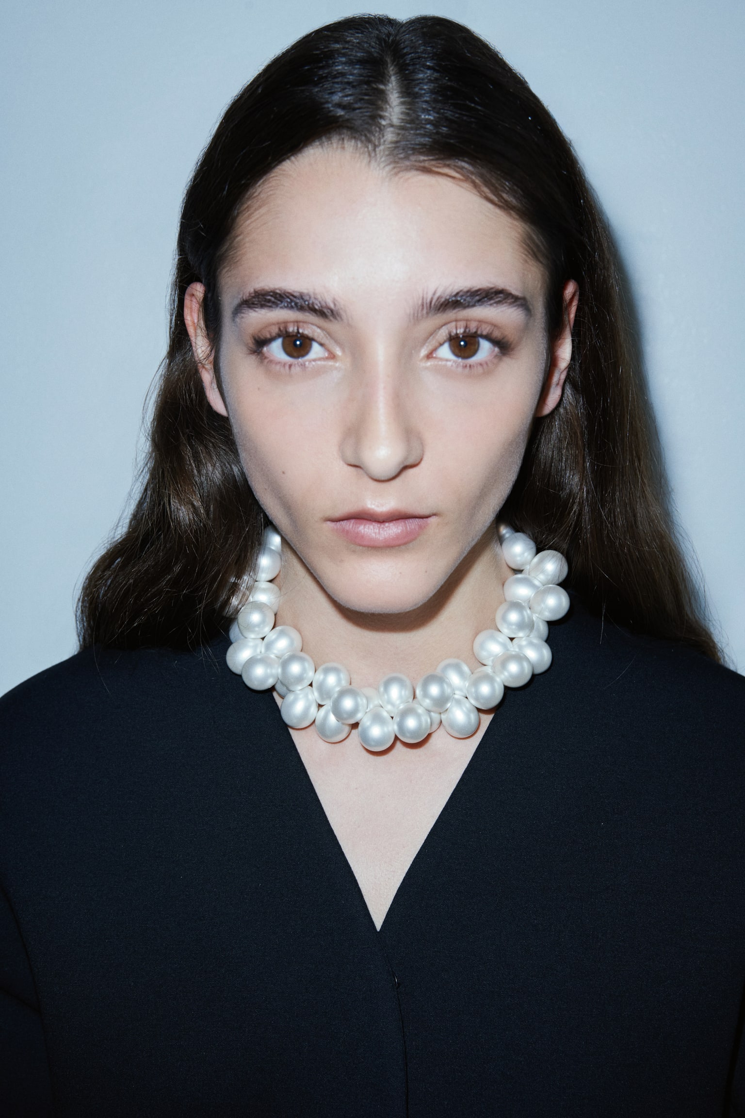 Beaded necklace - White