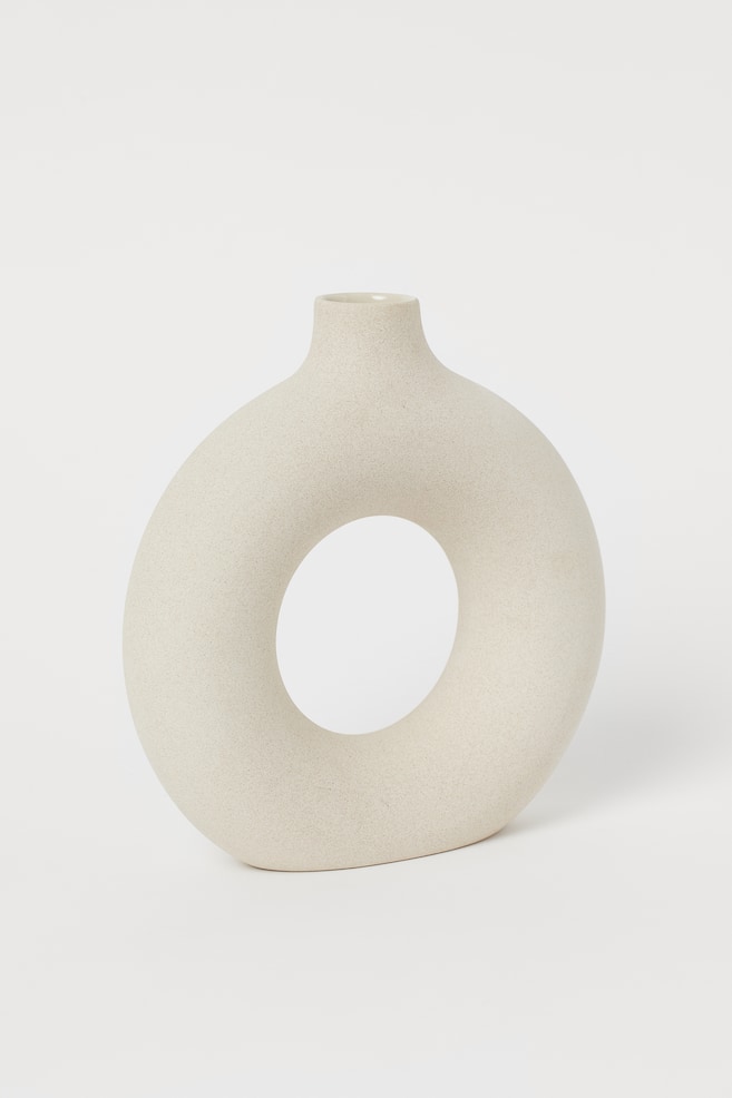 Vase i keramik - Lys beige - 6