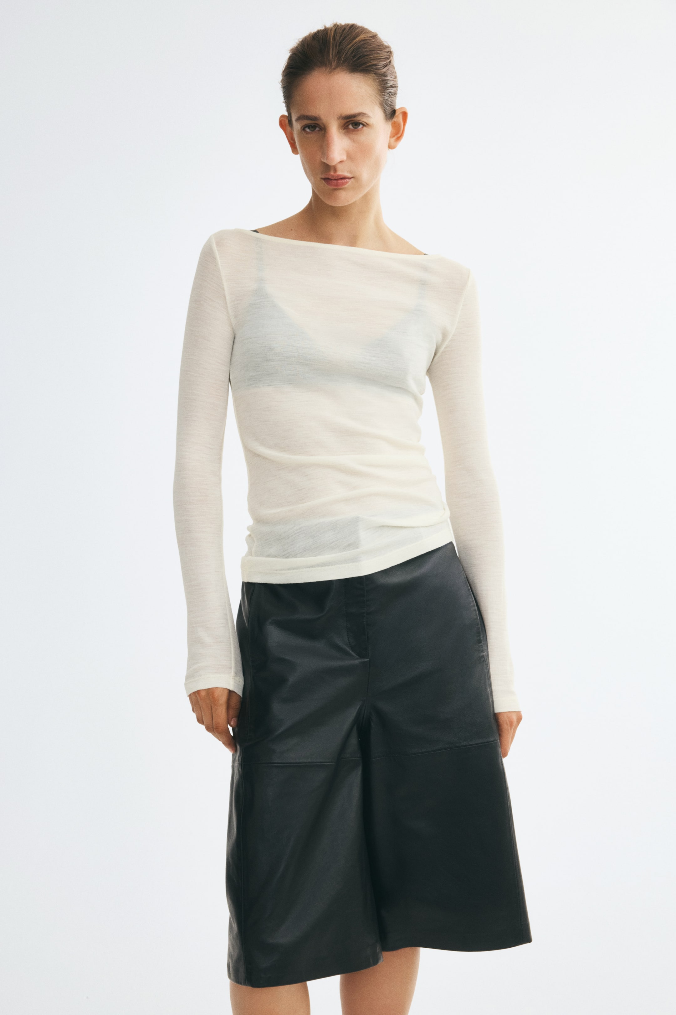 Rib-Knit Wool Top