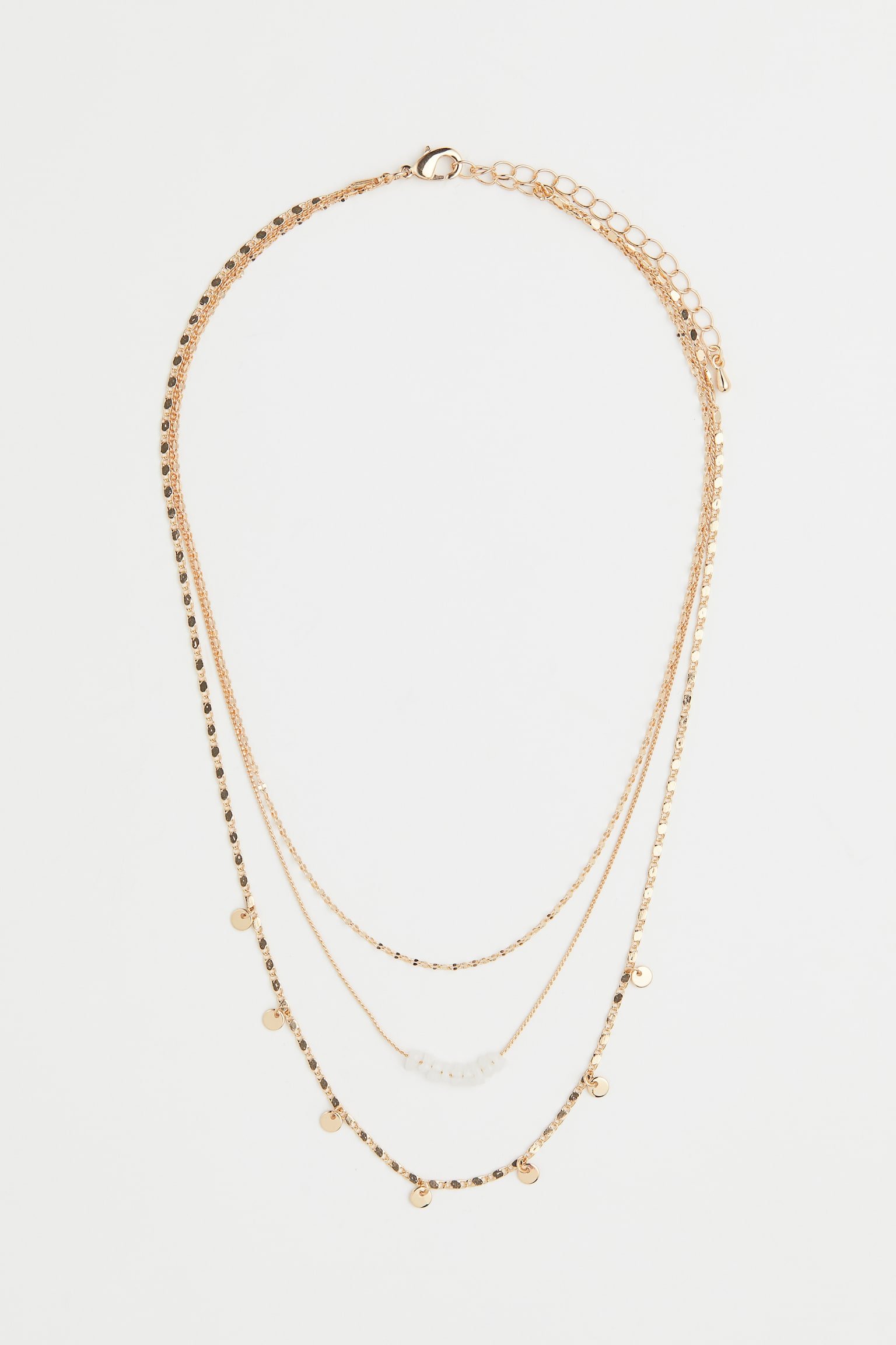 Triple Strand Necklace - Gold colour - 1