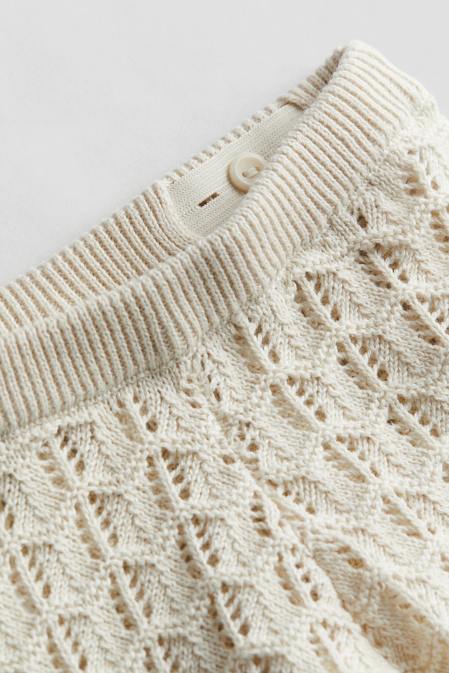 2-piece Pointelle Knit Set - Cream - 2