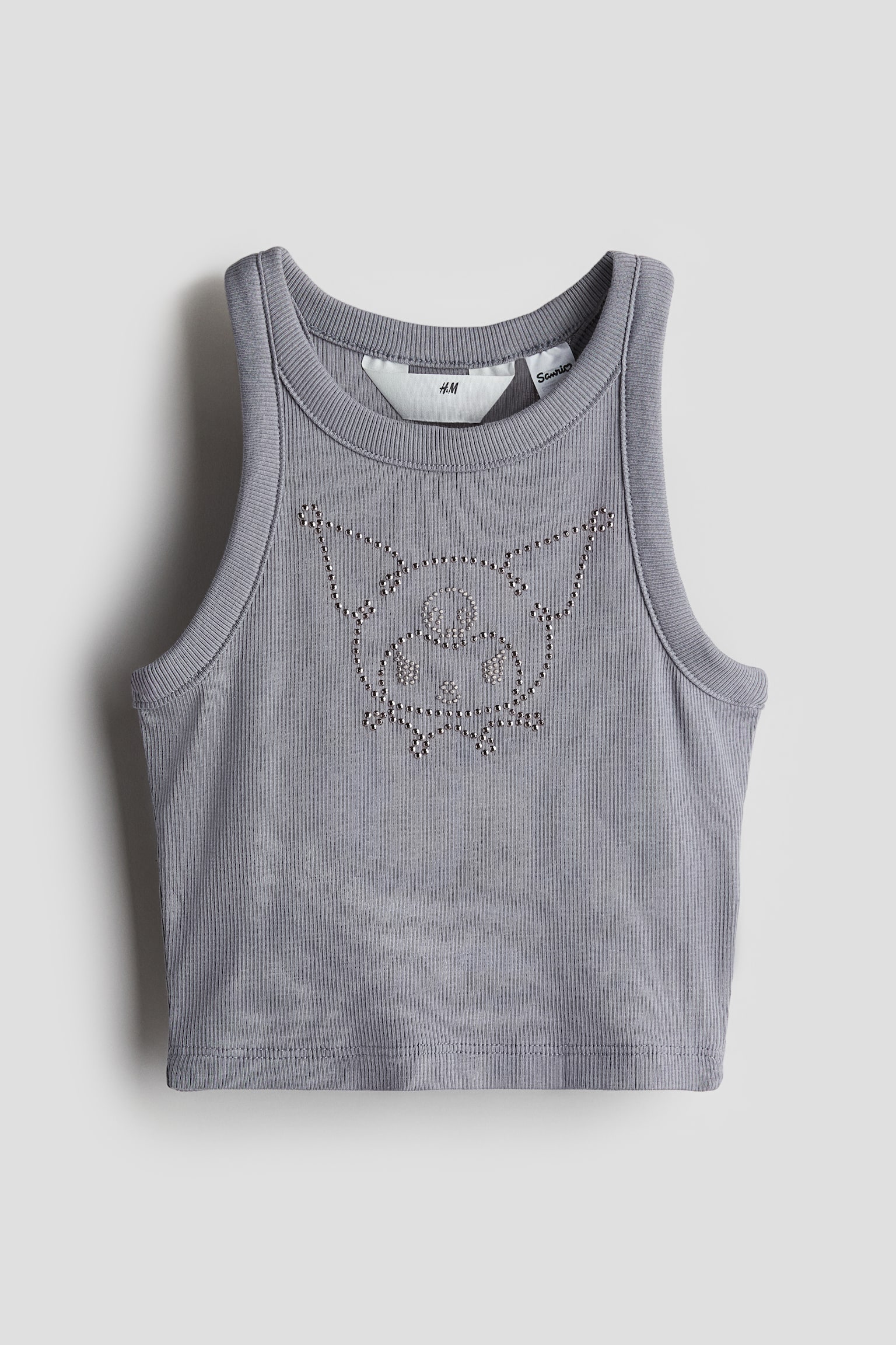 Stud-detail vest top - Grey/Kuromi - 1