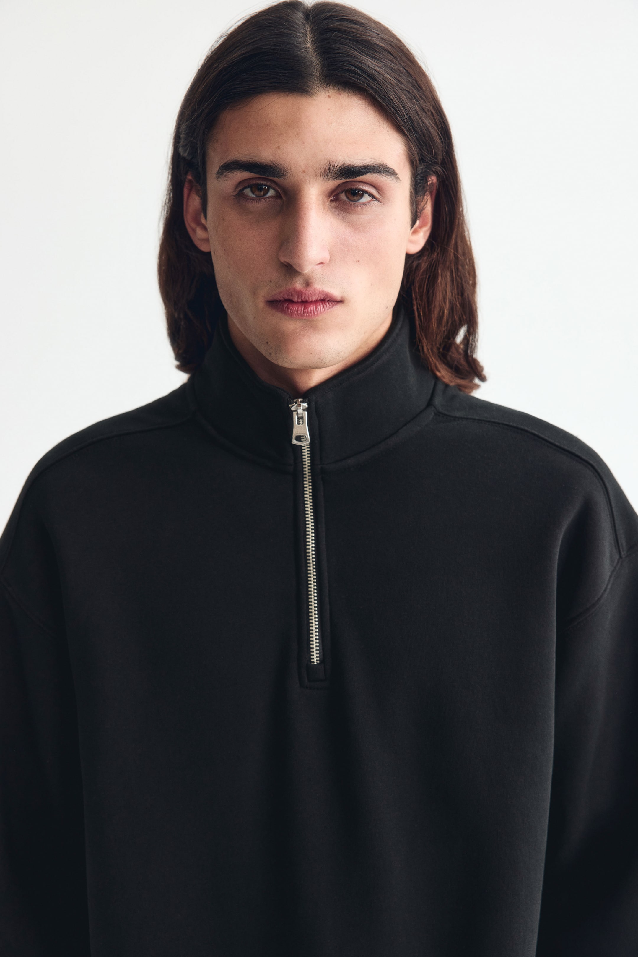 Мужские худи H&M Loose Fit Half-Zip Sweatshirt — фото 4