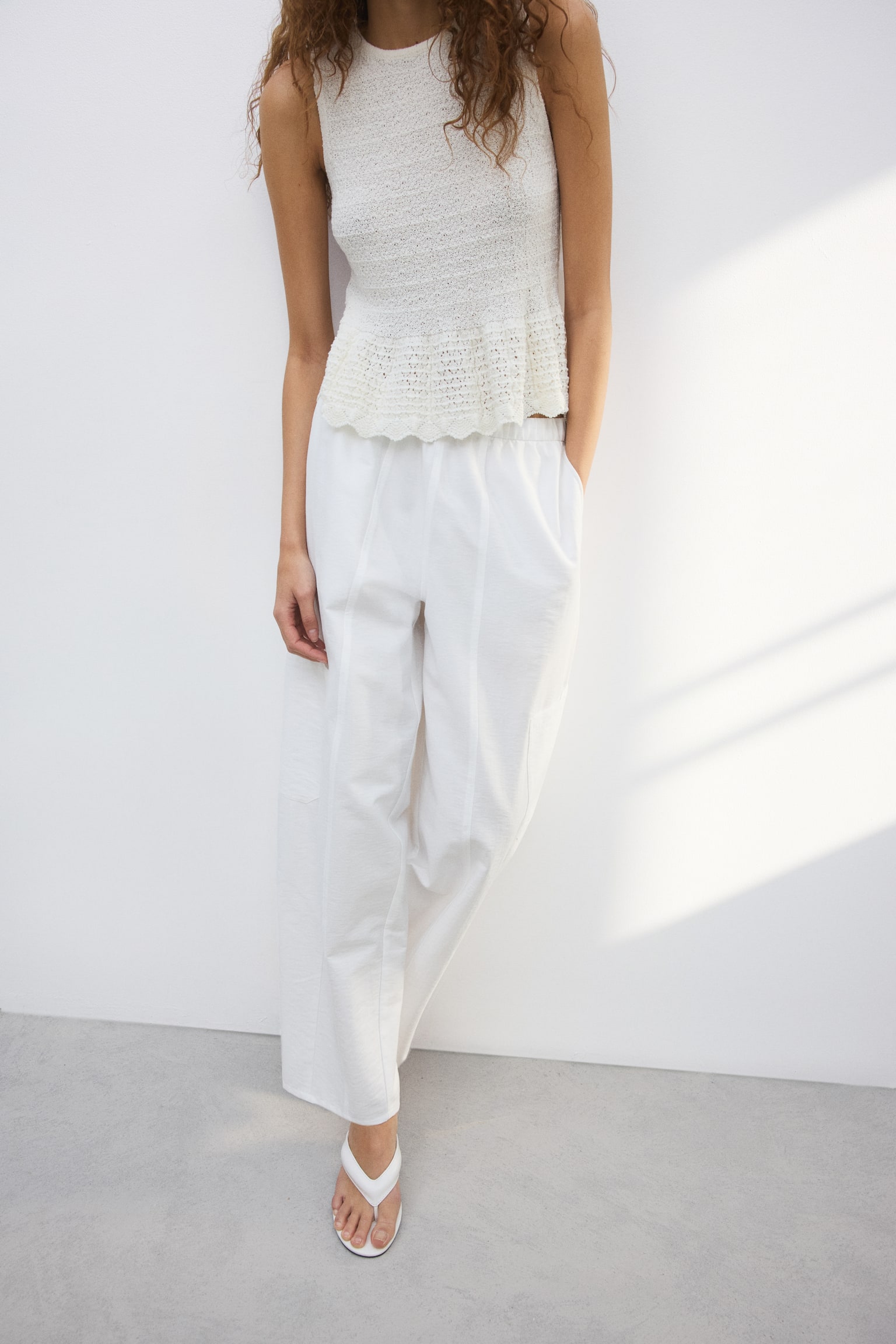 Balloon cargo trousers - Ivory/Dark khaki green/Beige/Dark brown - 3