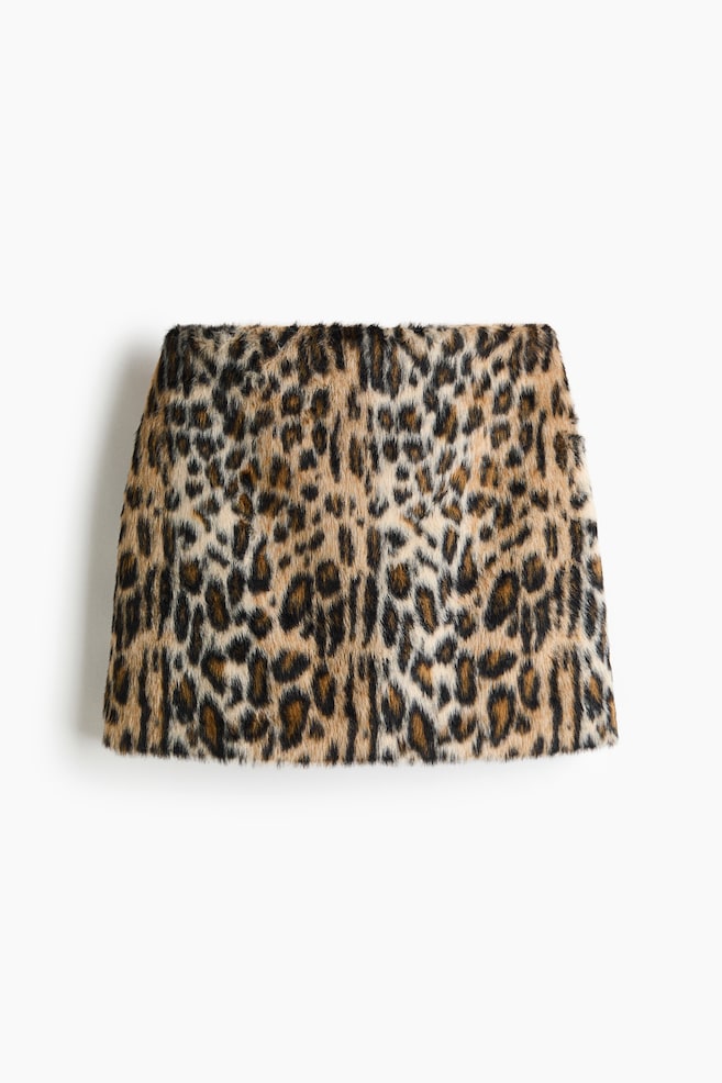 Mini skirt - Beige/Leopard print - 1