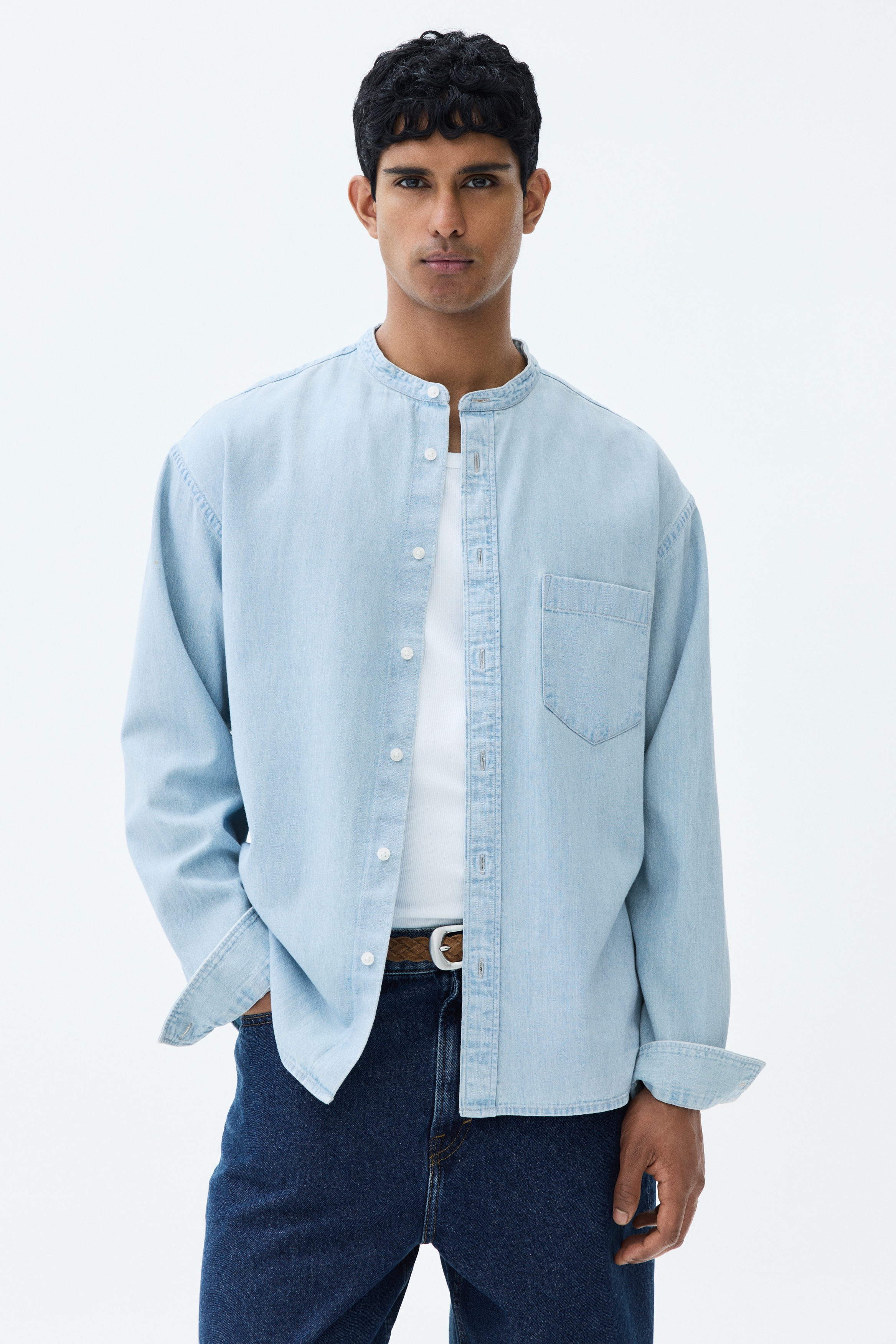 Relaxed Fit Denim shirt - Light denim blue