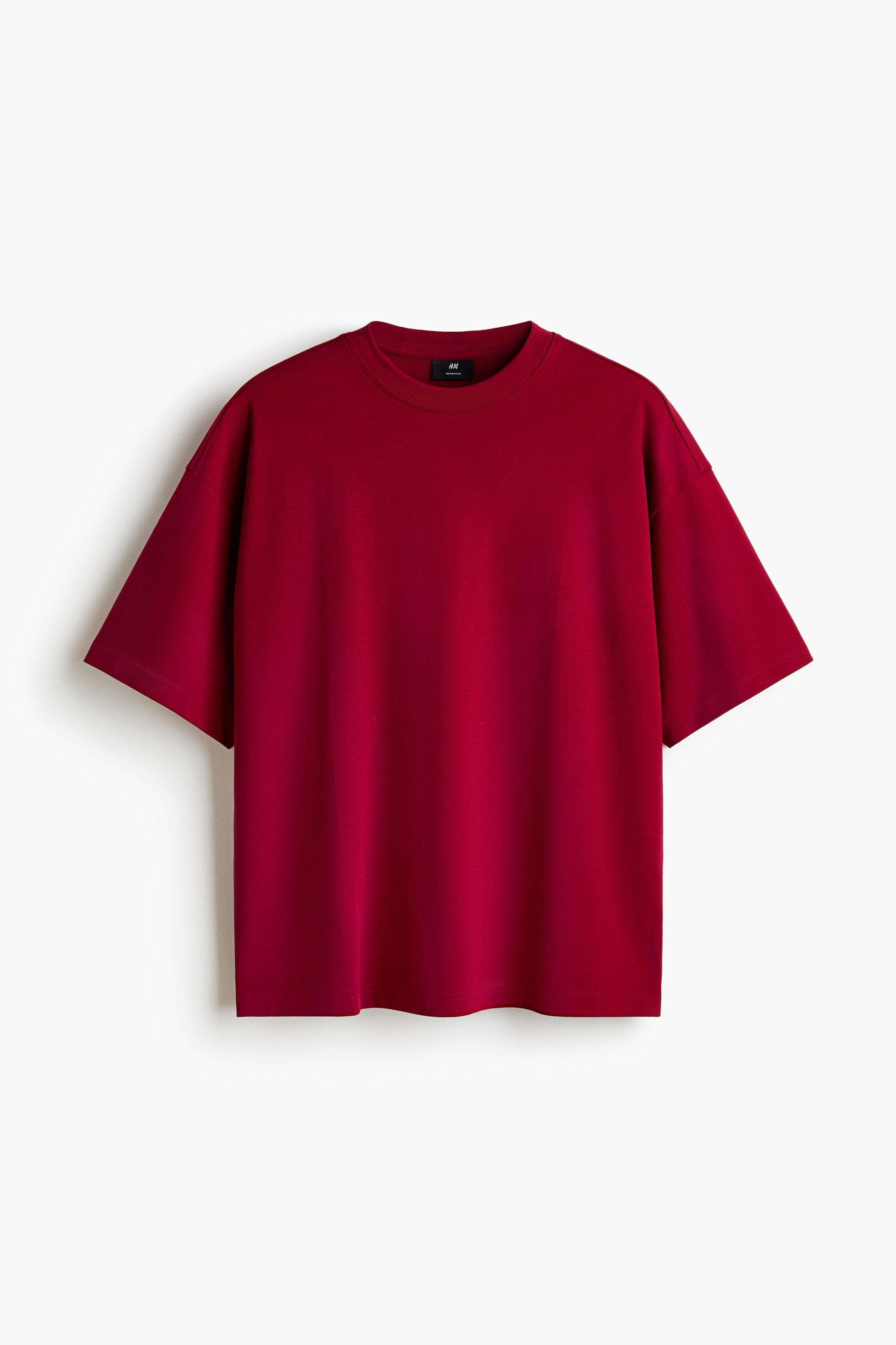 Oversized Fit Interlock T-shirt - Dark red/Grey/White/Black