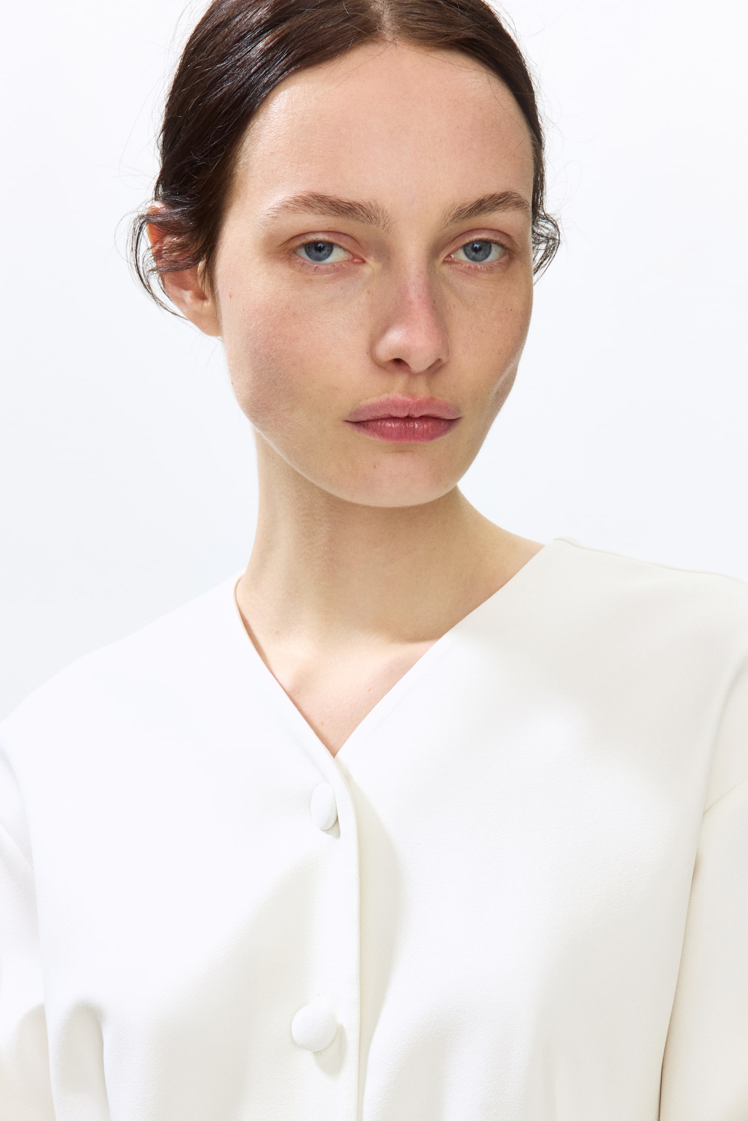 V-neck blazer dress - White - 5