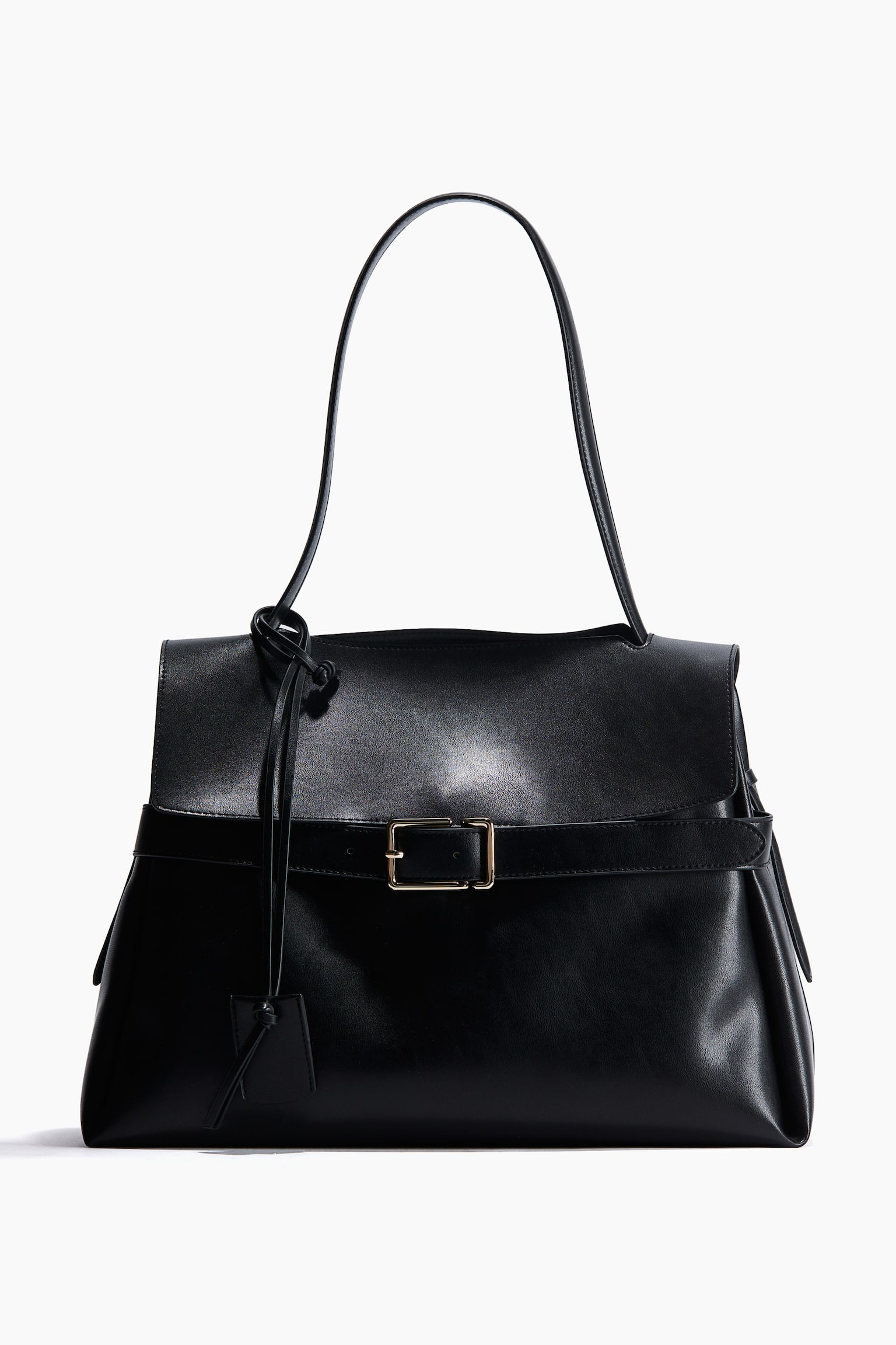 Strap-detail handbag - Black - 2