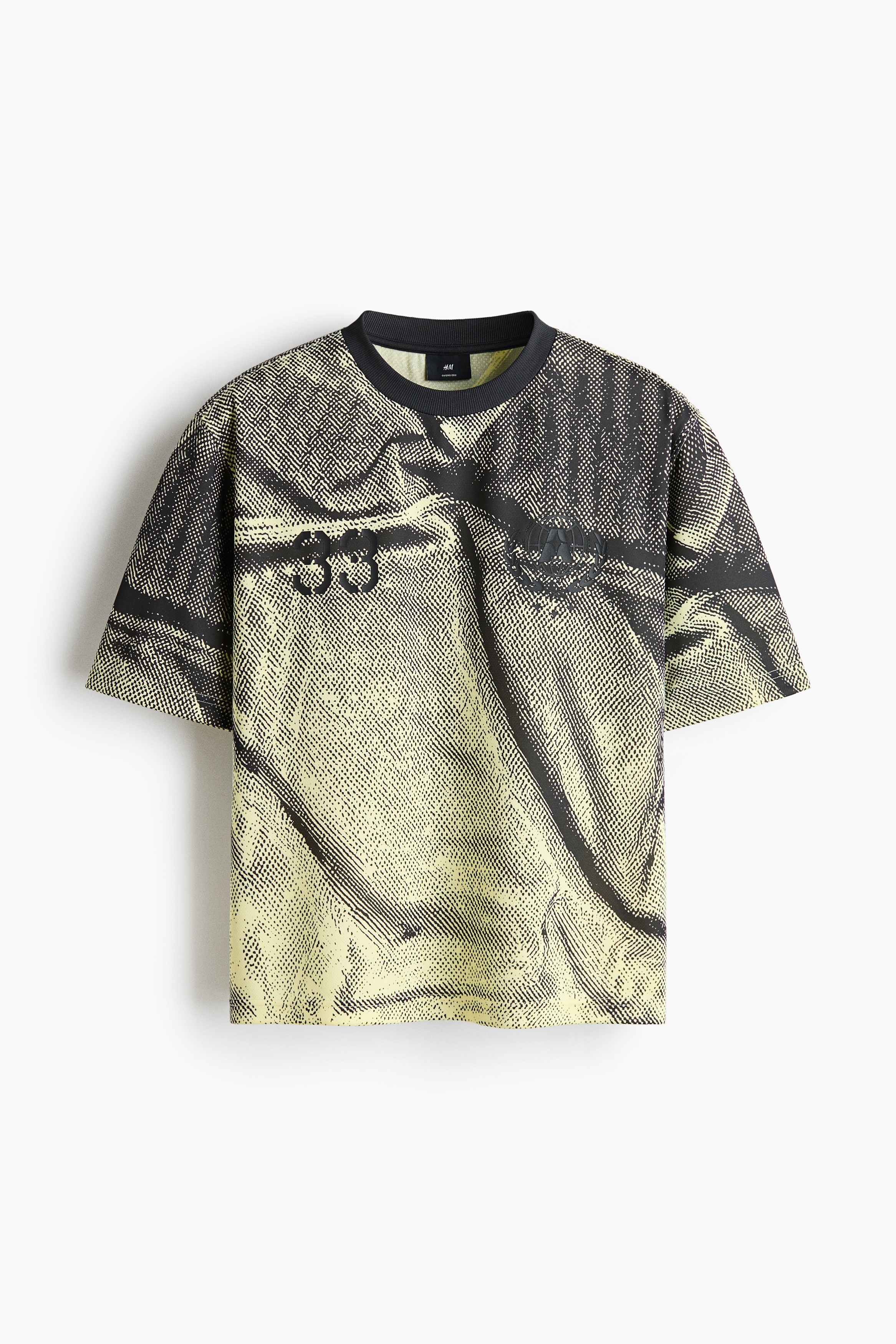 Oversized Fit Boxy-style printed T-shirt - Light green/33