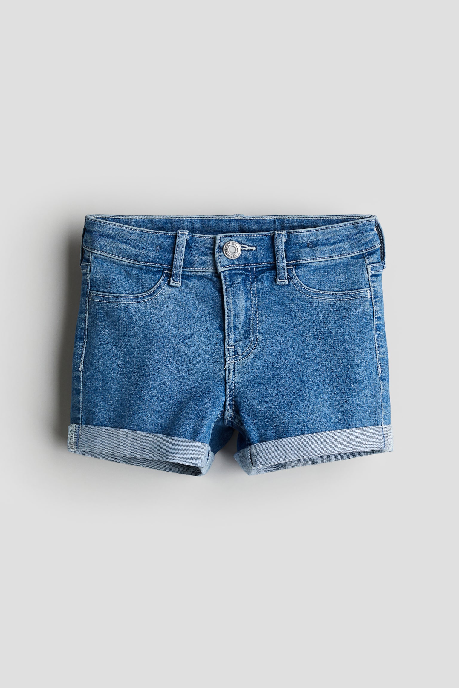 Superstretch Denim Shorts - Denim blue/Light denim blue/Light pink/Dark denim blue/Light denim blue - 1