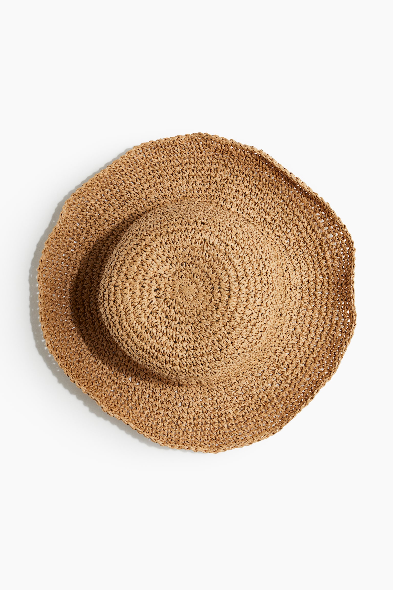 Wavy-brim straw hat - Beige/Light beige/Rust orange - 2