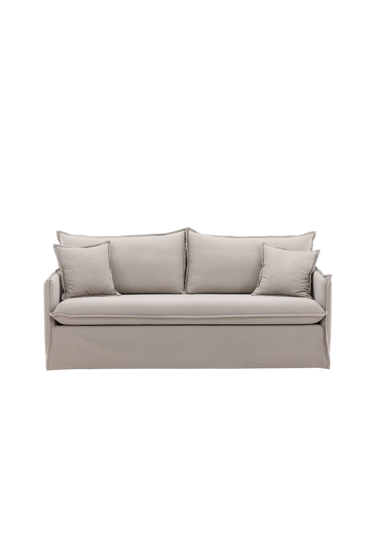 Nova 3-sits Soffa - Polyester Linne, Brun - 1