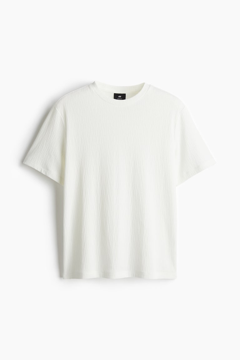 Majica od reljefne tkanine Regular Fit