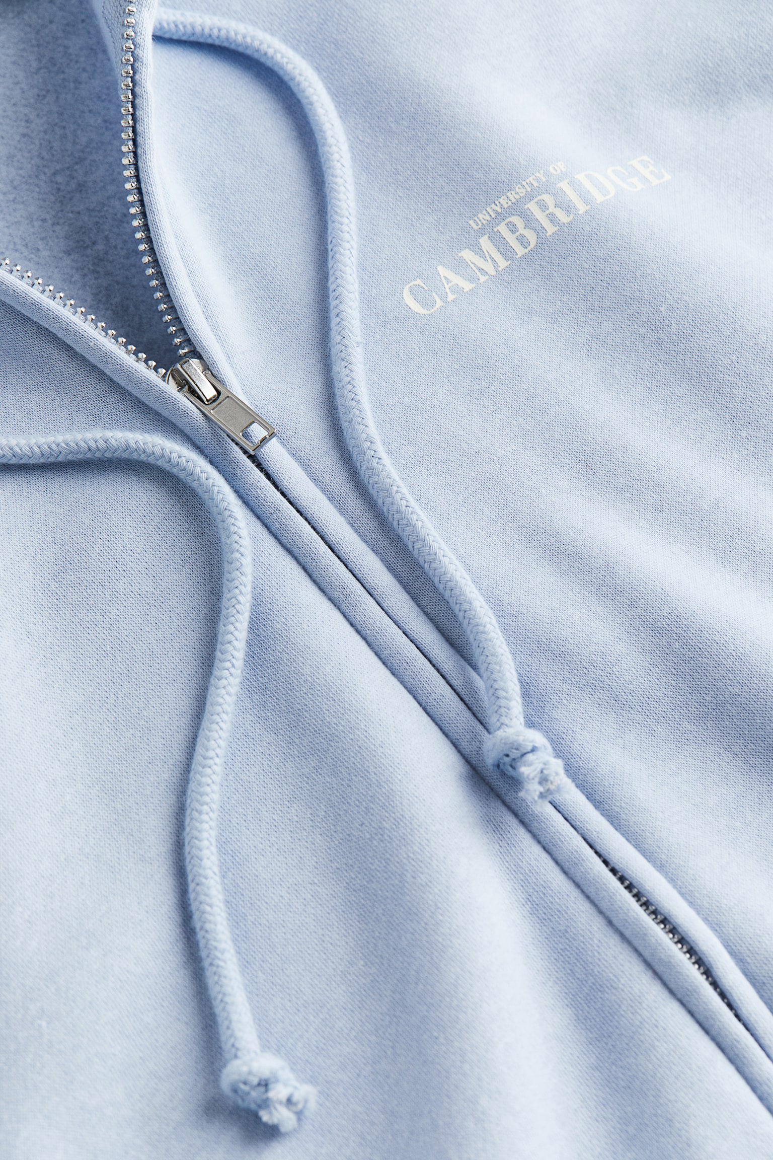 Oversized Print Zip Up Hoodie - Blue/University of Cambridge/Light grey marle/NFL/Dark grey/Stranger Things/Light beige/UCLA - 3