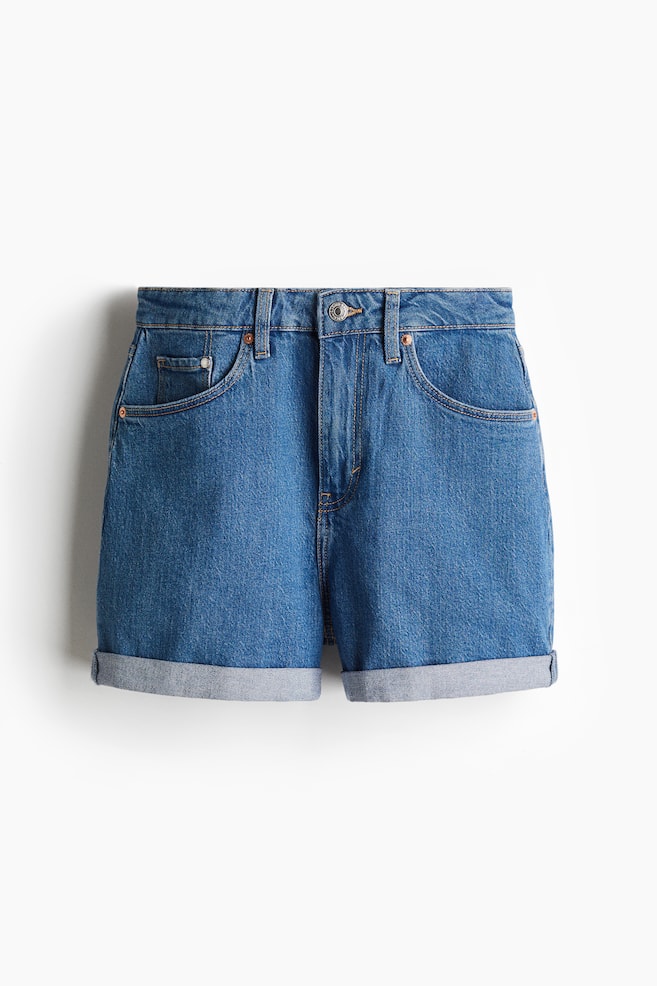 Mom Ultra High Jeansshorts - Denimblau/Schwarz/Helles Denimblau/Helles Denimblau/Weiß - 1