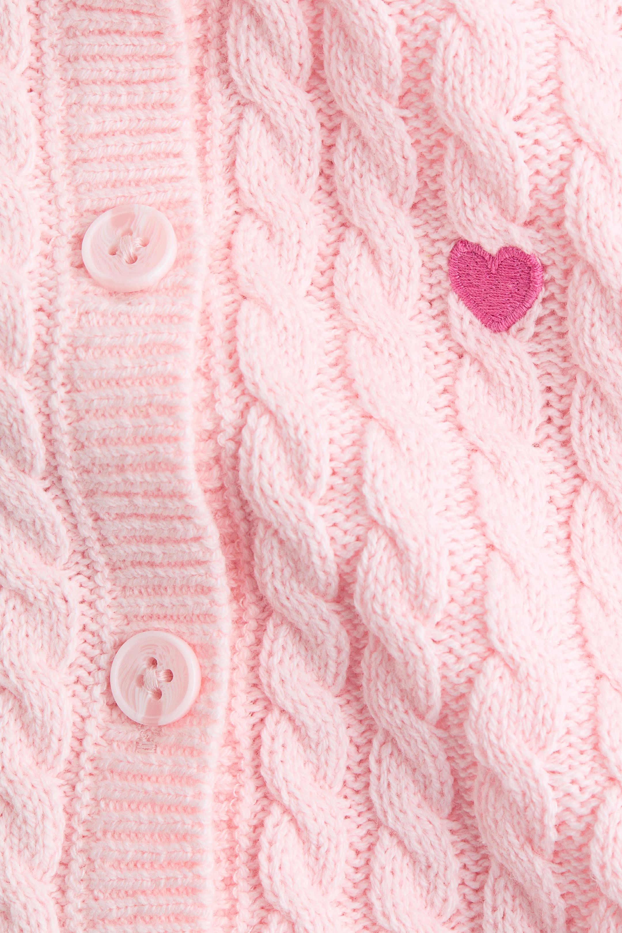 View larger image: Cable-knit cardigan - Pink - Kids | H&M IE 5