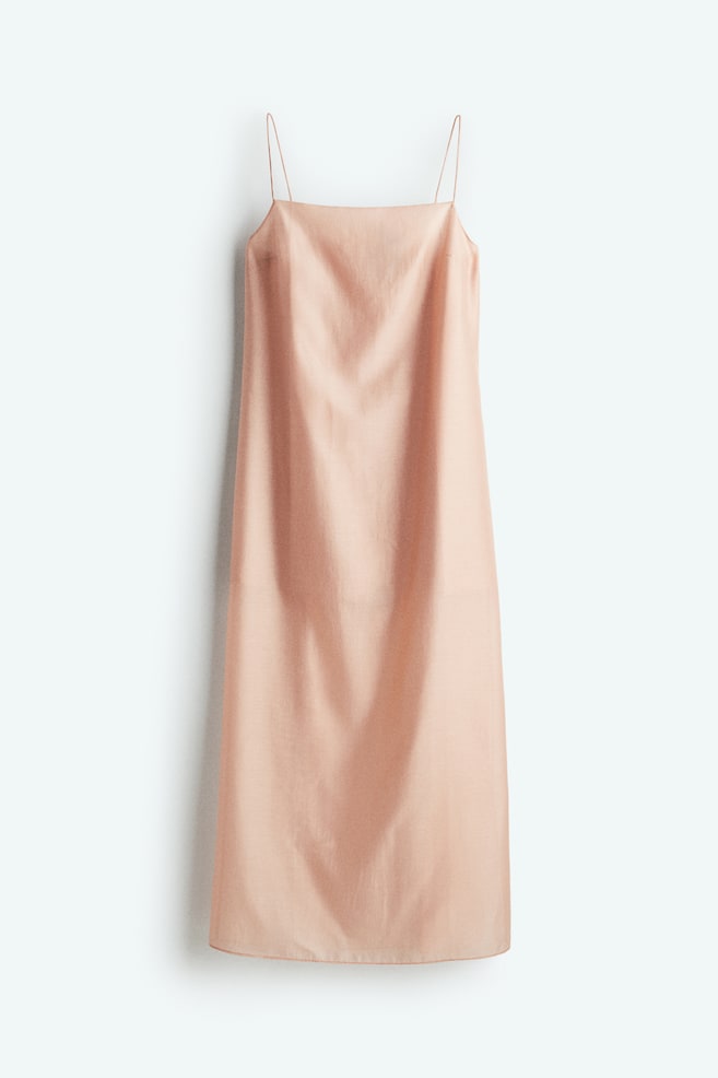 Spagettiolkaiminen mekko - Puuteriroosa/Beige/Käärmeennahkakuvioinen/Viininpunainen - 1