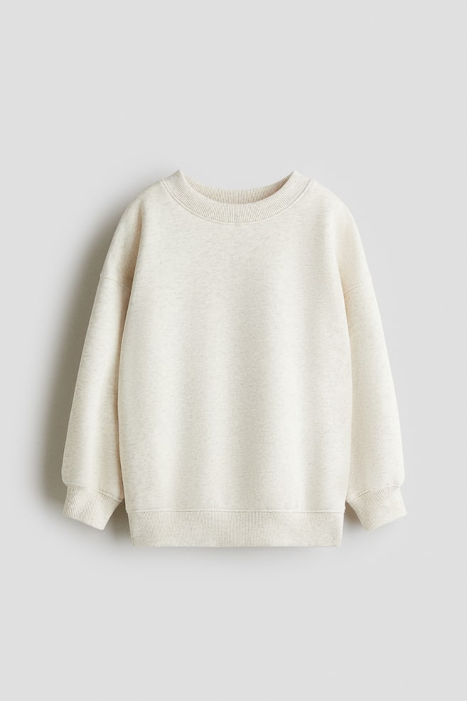 Oversized brushed-inside sweatshirt - Cream/Light purple/White/Hearts/Dusty purple/Leopard print/Dark pink/Pink/Hearts/Blue/Hearts/Light pink/Hearts/Cream/Spotted/Pink/White striped/Dark grey/Hearts/Cream/Hearts/White/Hearts/Light dusty pink/White/Hearts - 1